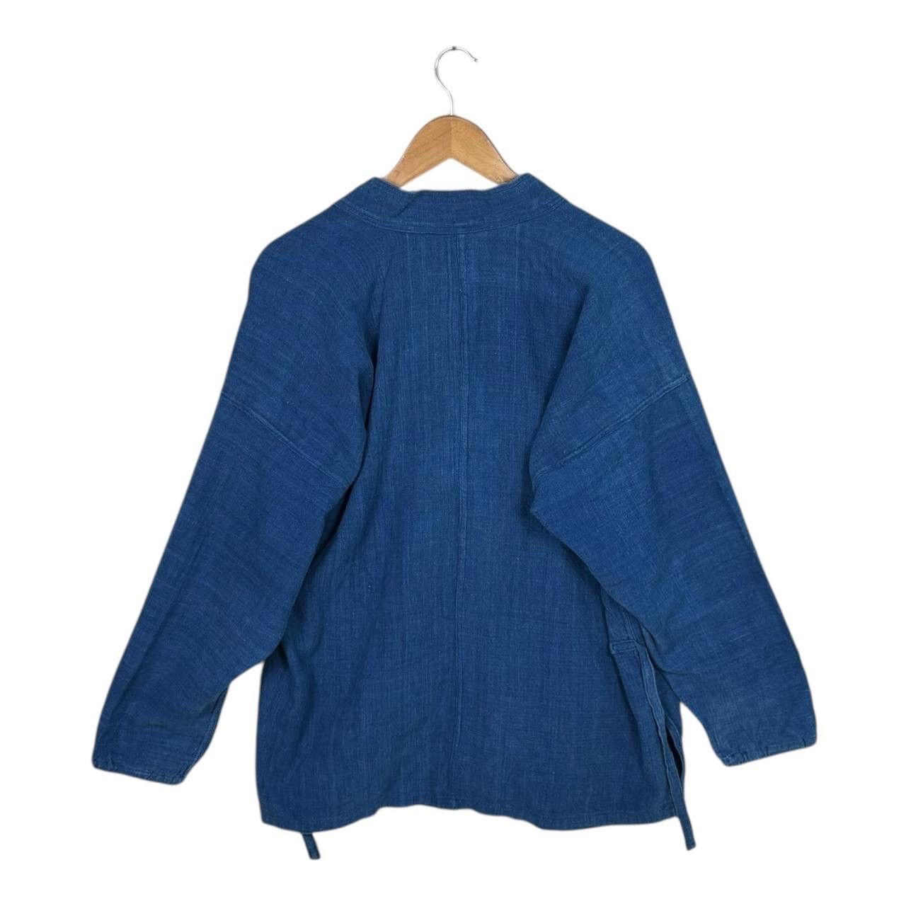 Indigo Vintage 80s Indigo Japanese Noragi Jacket Blue Kimono Hanten Size US M / EU 48-50 / 2 - 2 Thumbnail