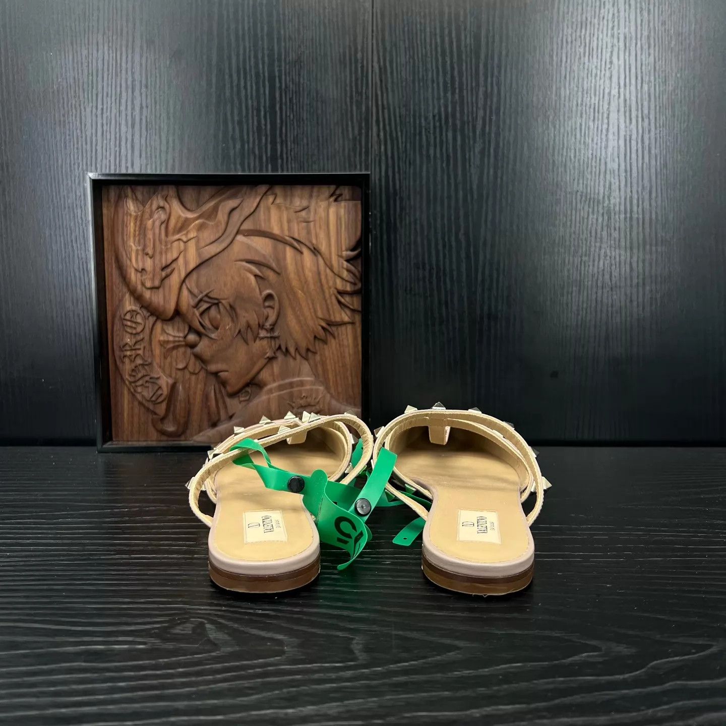 Valentino Valentino Rockstud Nude Pink Slippers 37 Near New Size US 6.5 / IT 36.5 - 4 Thumbnail