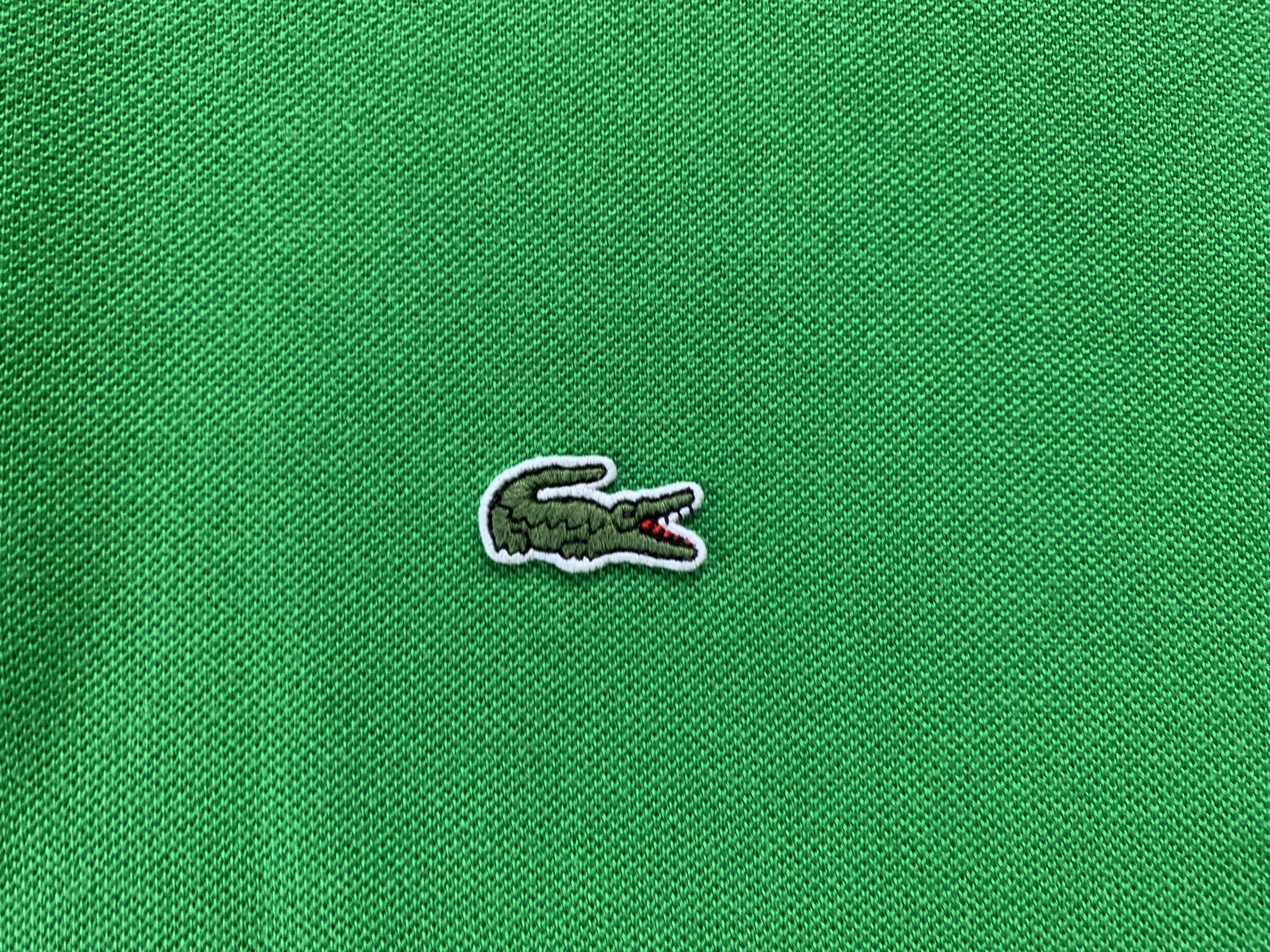 Lacoste × Vintage Lacoste Green Cotton Polo T Shirt Size US XXL / EU 58 / 5 - 5 Thumbnail