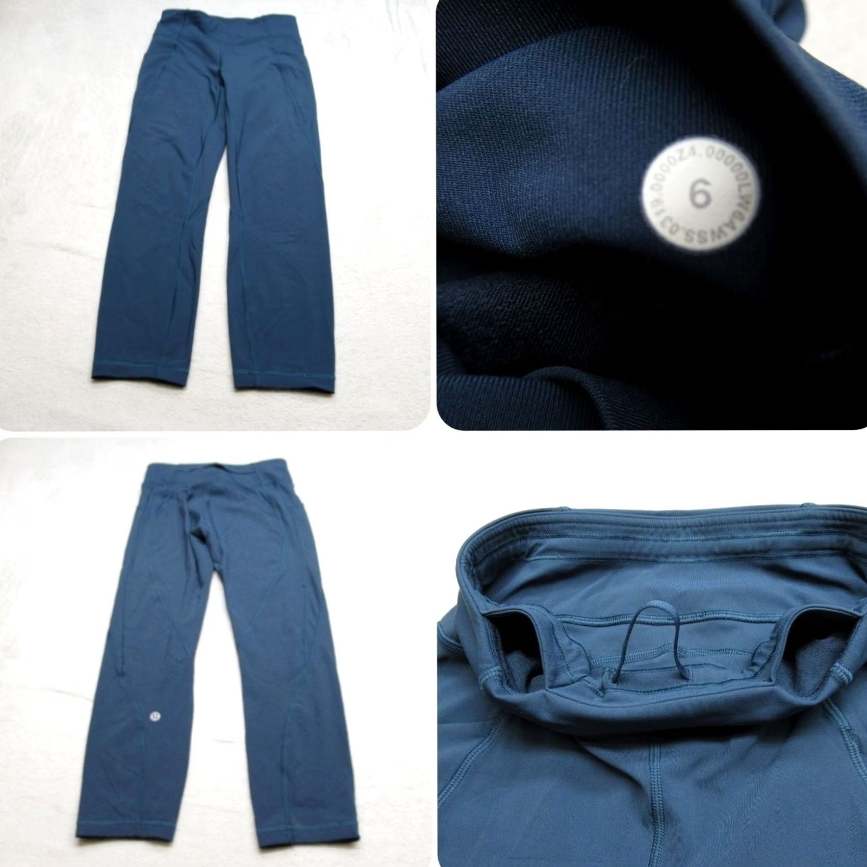 Lululemon Lululemon Leggings 6 Womens Sea Blue Time To Sweat Crop 23" Yoga 3 Pockets Flex Size 28" / US 6 / IT 42 - 2 Thumbnail