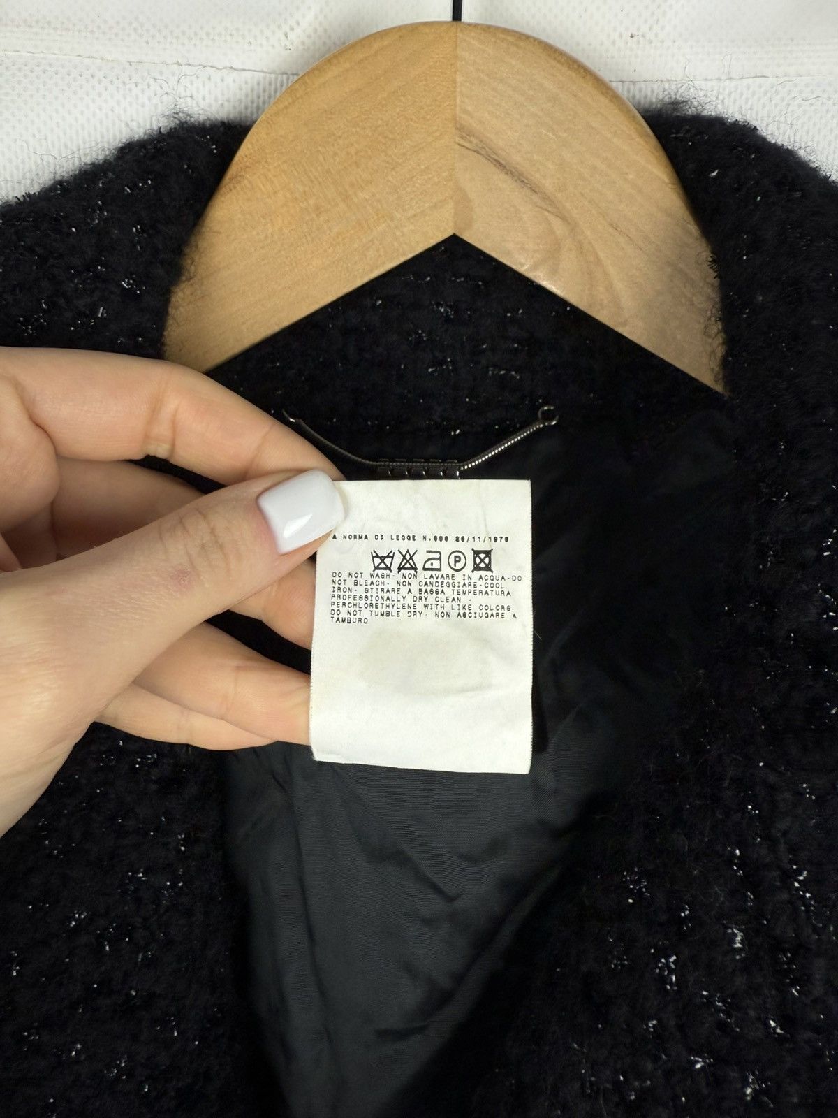 Versace × Versus Versace × Vintage Versus Versace Vintage Ladies Wool Biker Jacket Size 26 / 40 Size S / US 4 / IT 40 - 24 Thumbnail
