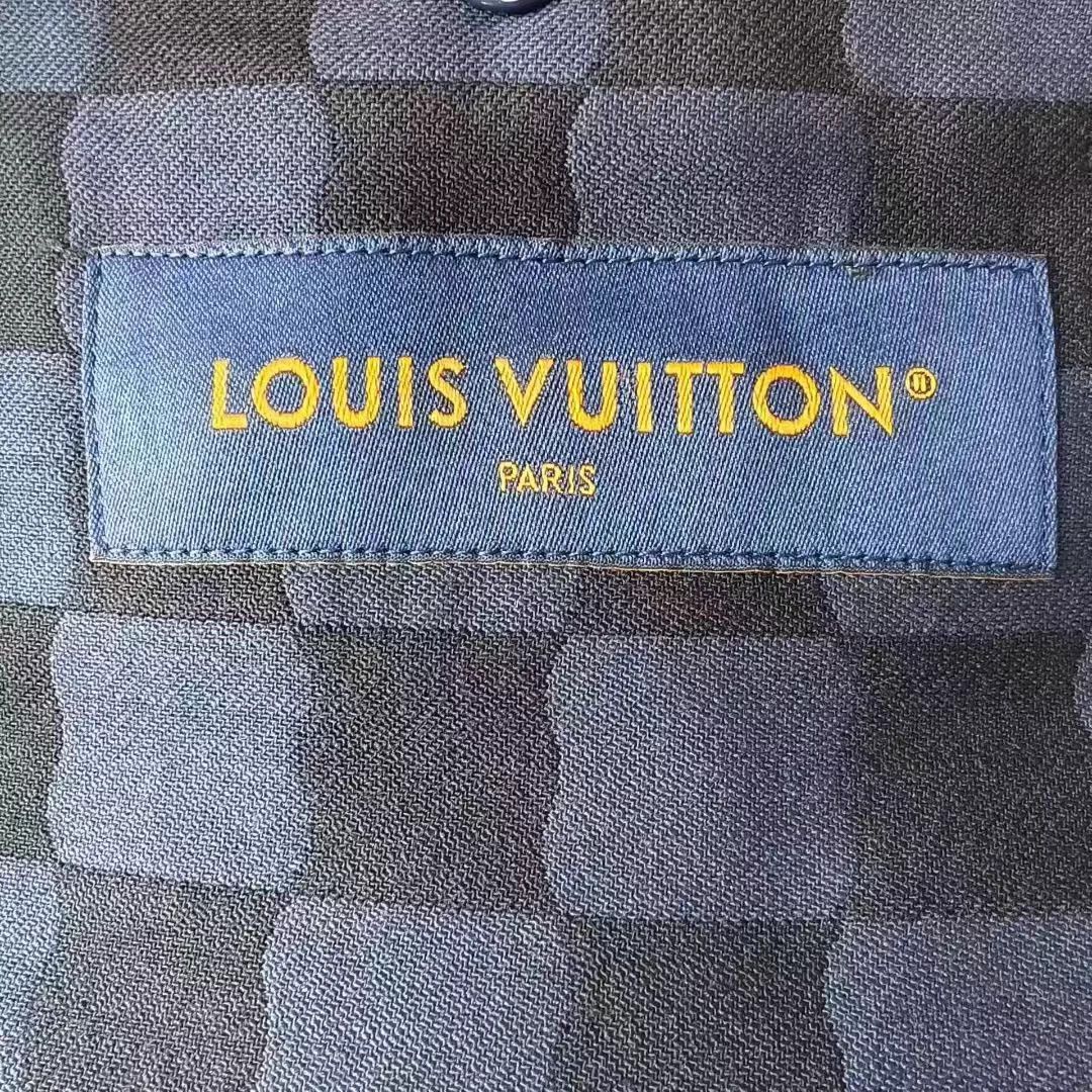 Louis Vuitton LOUIS VUITTON SS24 Pharrell pattern blazer men's blue 56 Size 42L - 3 Thumbnail