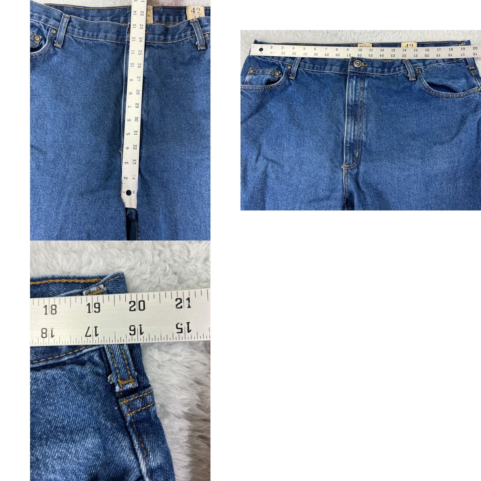 Vintage Redhead Jeans Mens 42 Blue Denim Basspro 100% Cotton Camp Fishing Size US 42 / EU 58 - 9 Thumbnail