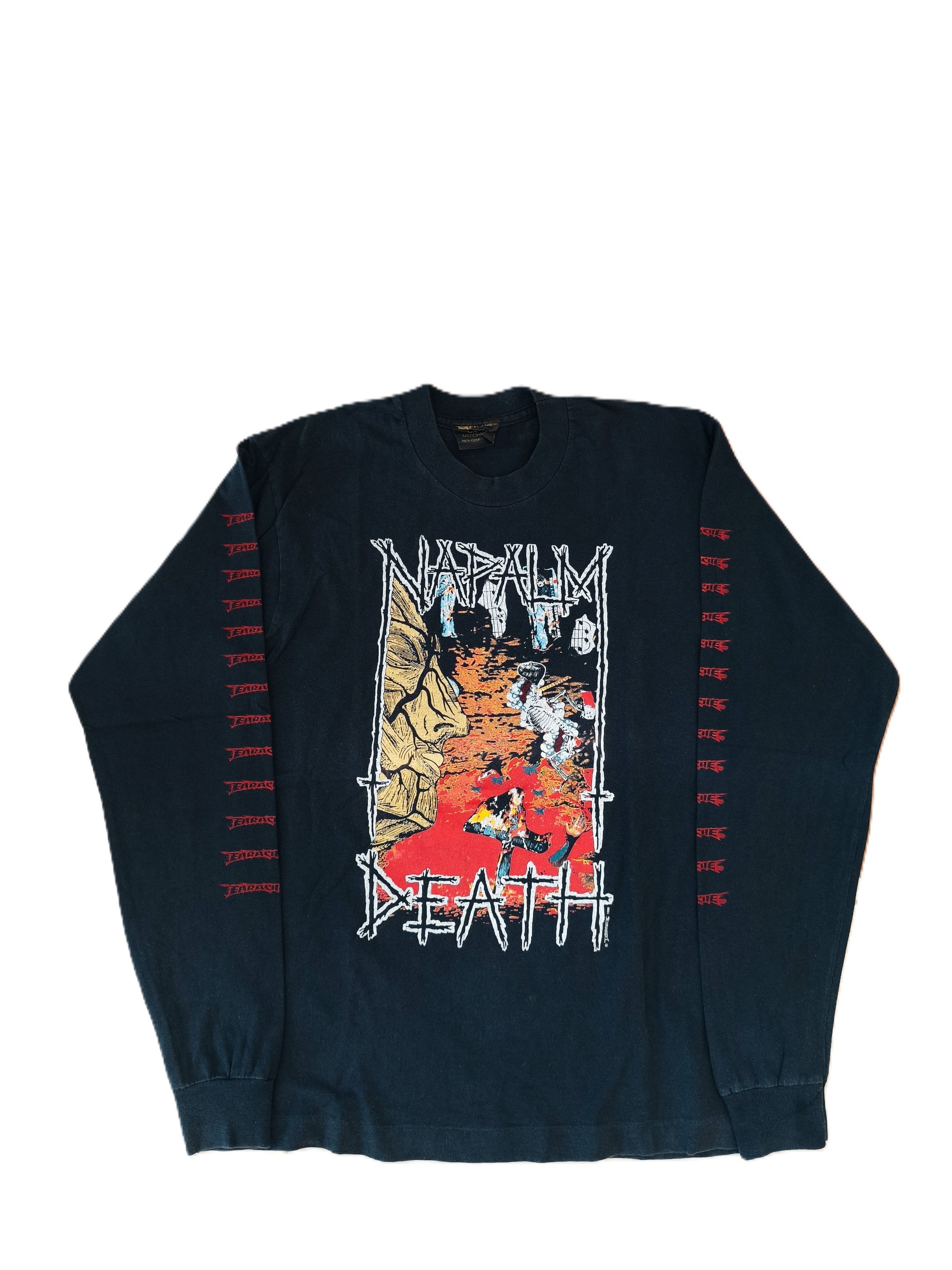 Band Tees Vintage 1991 Napalm Death Longsleeve Brujeria Terrorizer Size US L / EU 52-54 / 3 - 1 Thumbnail