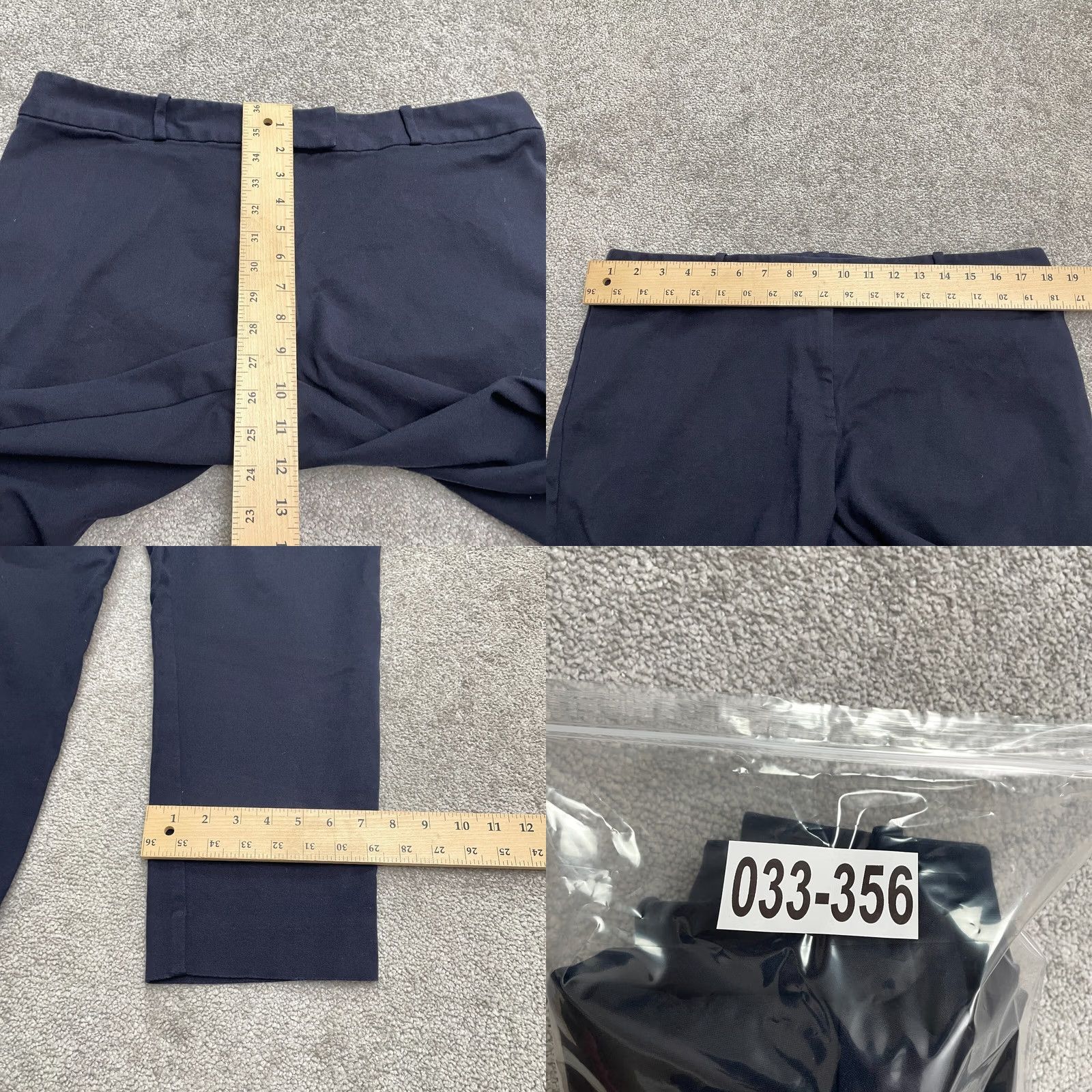 Liz Claiborne Liz Claiborne Emma Classic Cropped Pants Women 16 Petite Navy Blue 36x23 Career Size 38" / US 16 / IT 52 - 8 Thumbnail