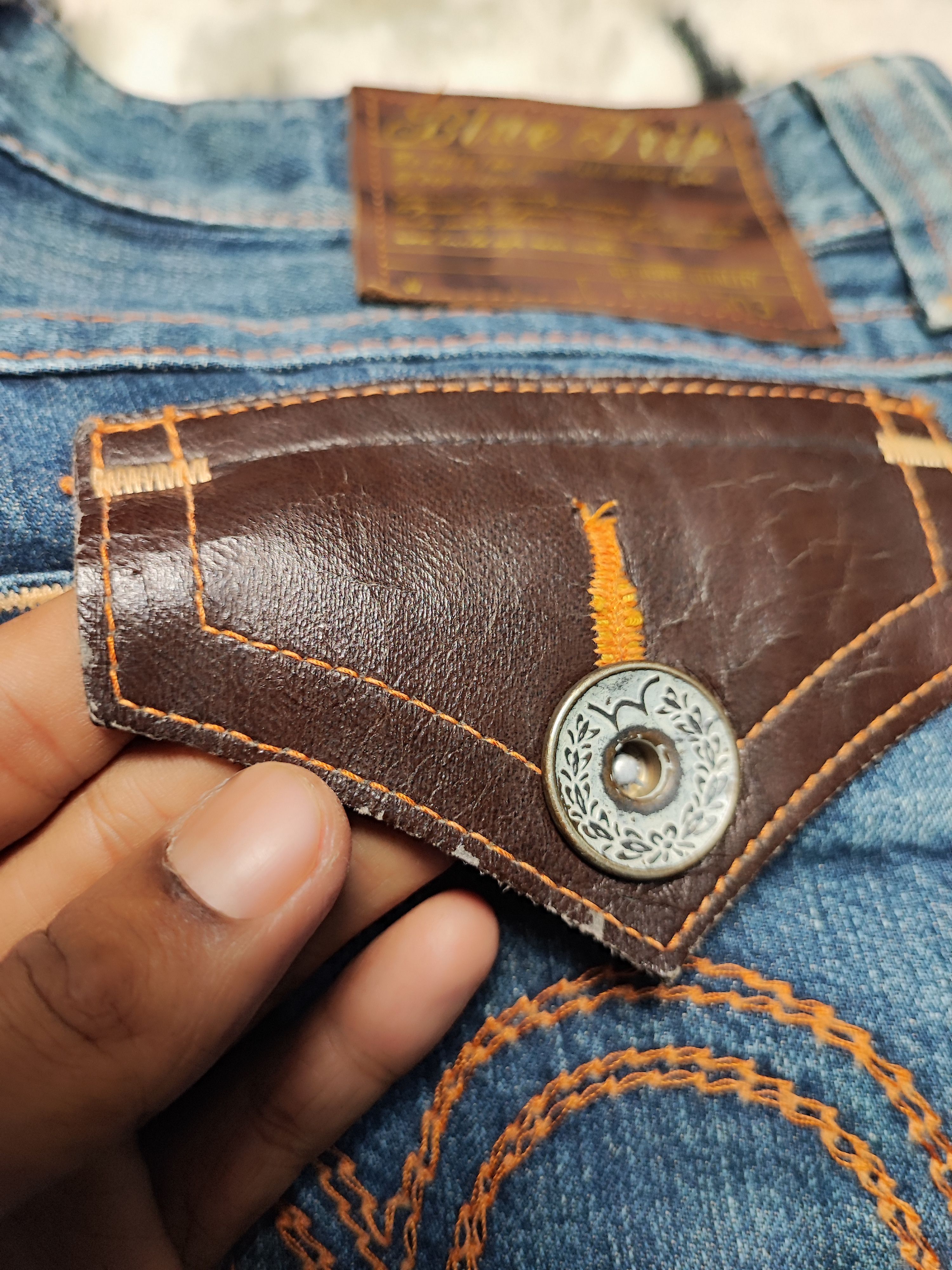 Edwin × If Six Was Nine × Japanese Brand VTG EDWIN 503 BLUE TRIP JEANS VERY RARE Size 31" - 14 Thumbnail