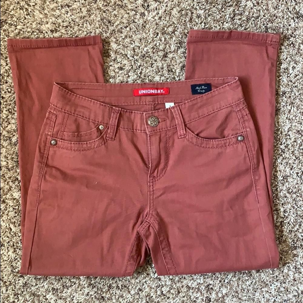 UNIONBAY Unionbay Crop Pants, Salmon, Embroidered Pocket, 1 Size 30" / US 8 / IT 44 - 1 Thumbnail