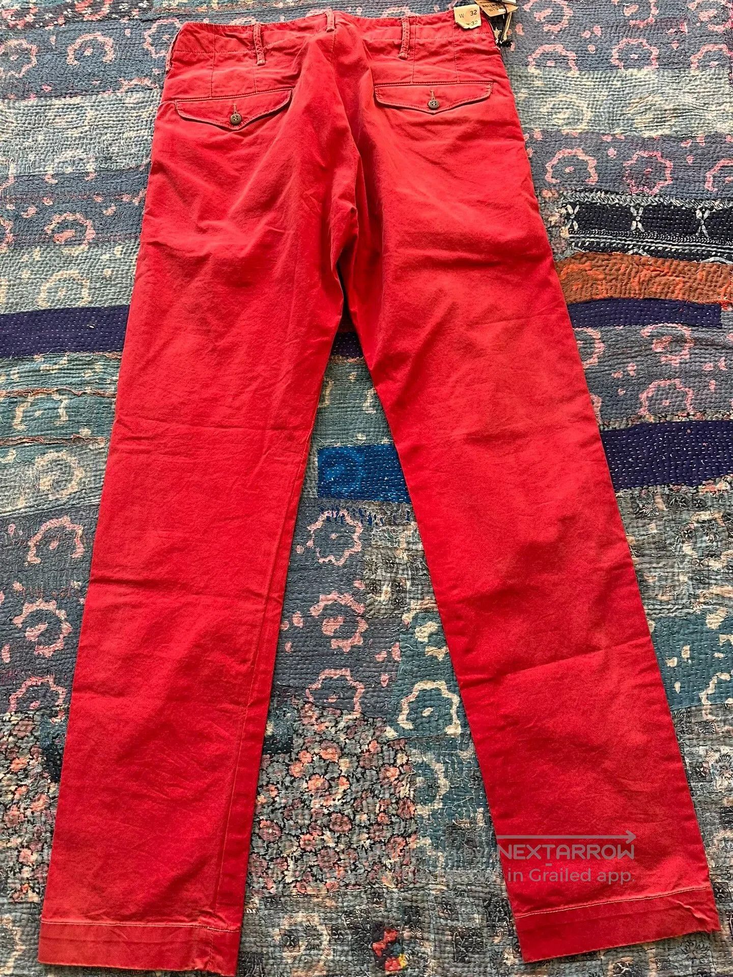 RRL Ralph Lauren RRL Vintage Red Casual Pants. Size US 32 / EU 48 - 2 Thumbnail