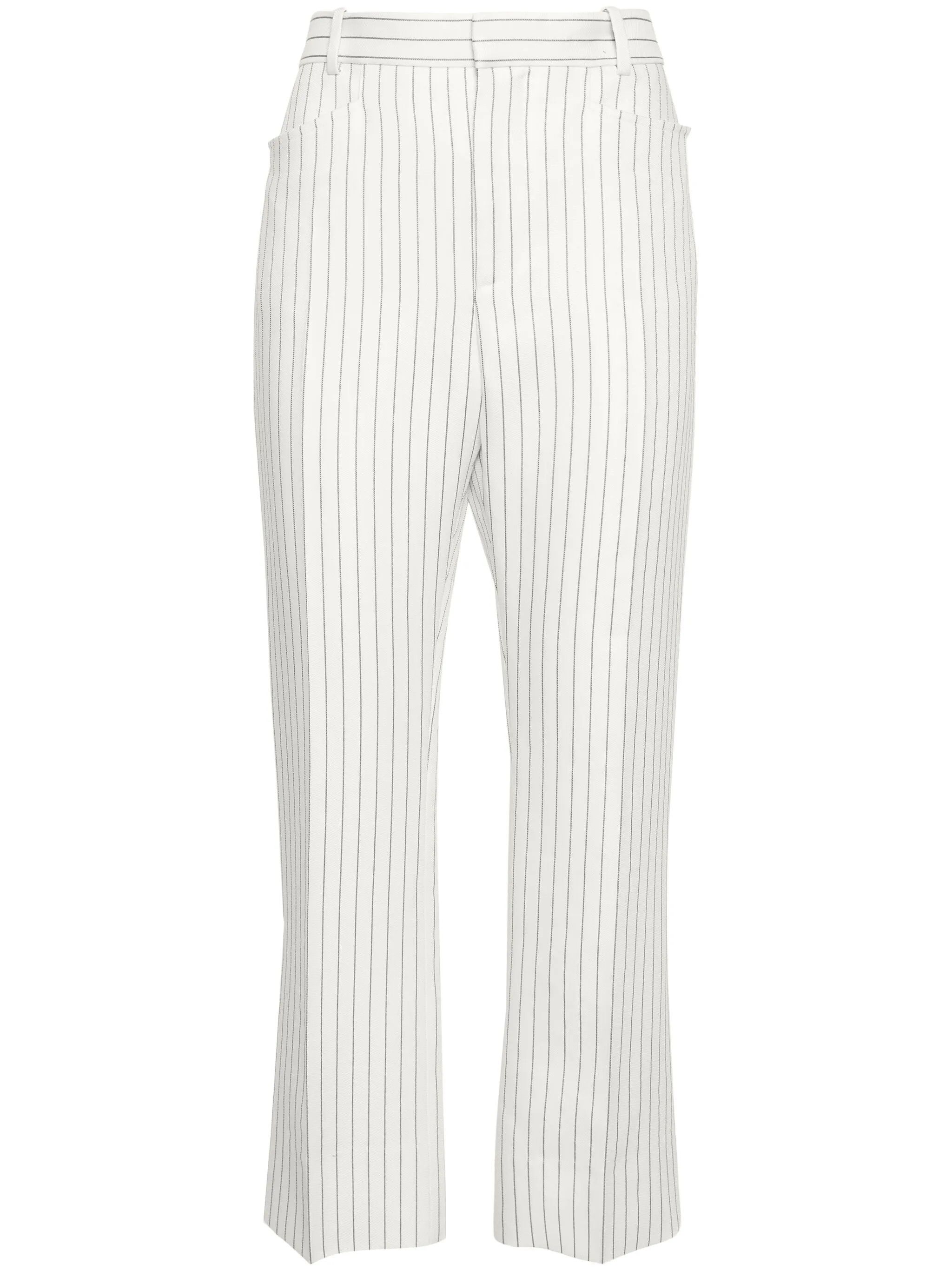 Tom Ford o1w1db10525 PAW558 Straight-leg Striped Pant in Ecru & Black Size 28" / US 6 / IT 42 - 1 Thumbnail