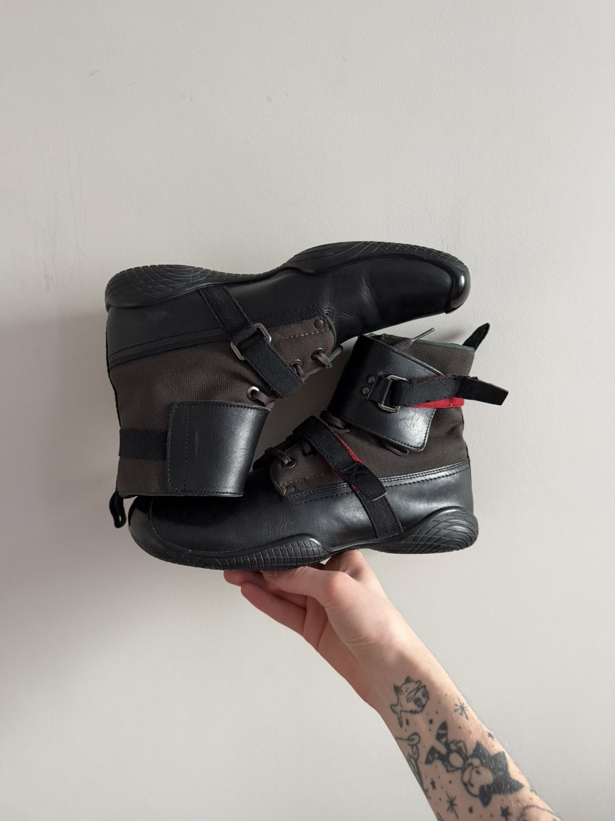 Prada Prada Combat Bondage Strap Leather Boots Size US 8.5 / EU 41-42 - 4 Thumbnail