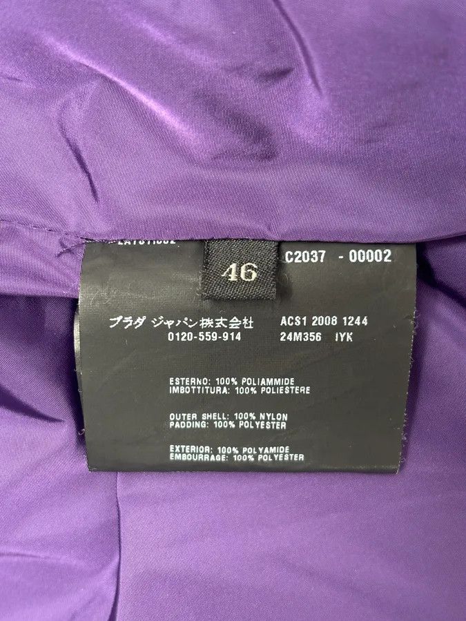 Prada AW2008 Prada Purple Nylon Light Jacket Size S / US 4 / IT 40 - 11 Thumbnail