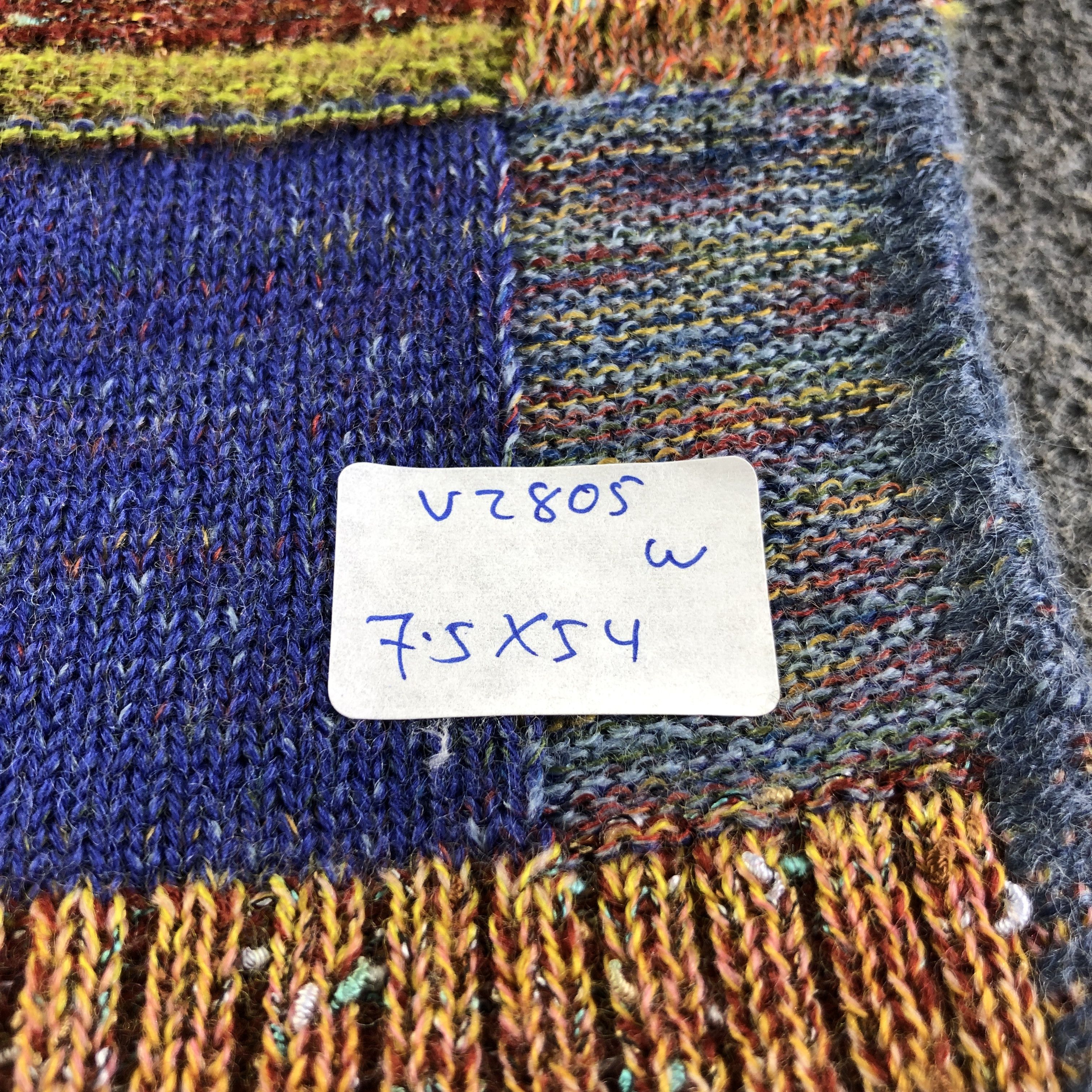 Japanese Brand M & Kyoko Patches Wool Scarf Muffler Neckwear V2805 Size ONE SIZE - 8 Thumbnail
