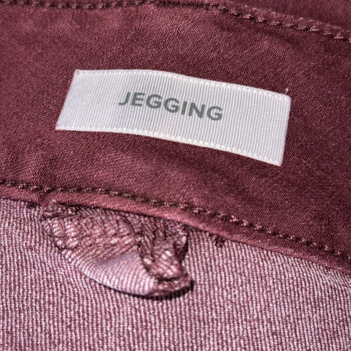 Torrid Torrid Super Stretch burgundy red zipper detail jegging Size 42" / US 20 - 8 Thumbnail