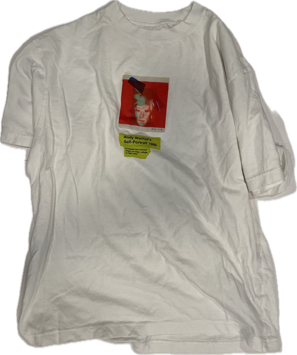 Andy Warhol × Uniqlo UNIQLO X Andy Warhol Self Portrait White T-Shirt - Small Size US S / EU 44-46 / 1 - 1 Thumbnail