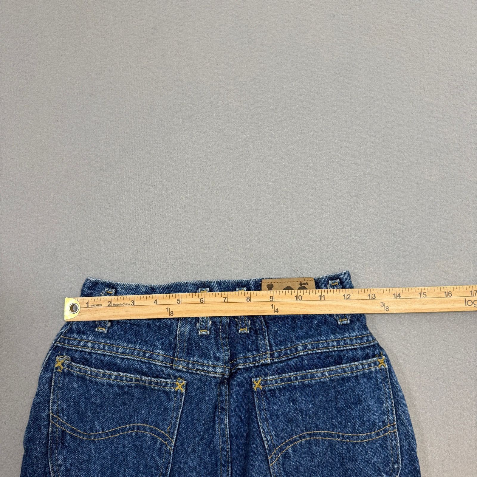 Vintage Vintage Lee Jeans Women's 7 Long (24x33) Blue High Rise Mom Size 24" / US 00 / IT 34 - 8 Thumbnail
