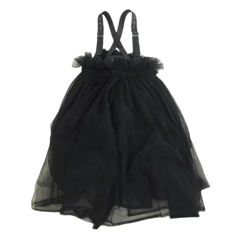 Comme Des Garcons Black Retro Gauze Design Strap Skirt
