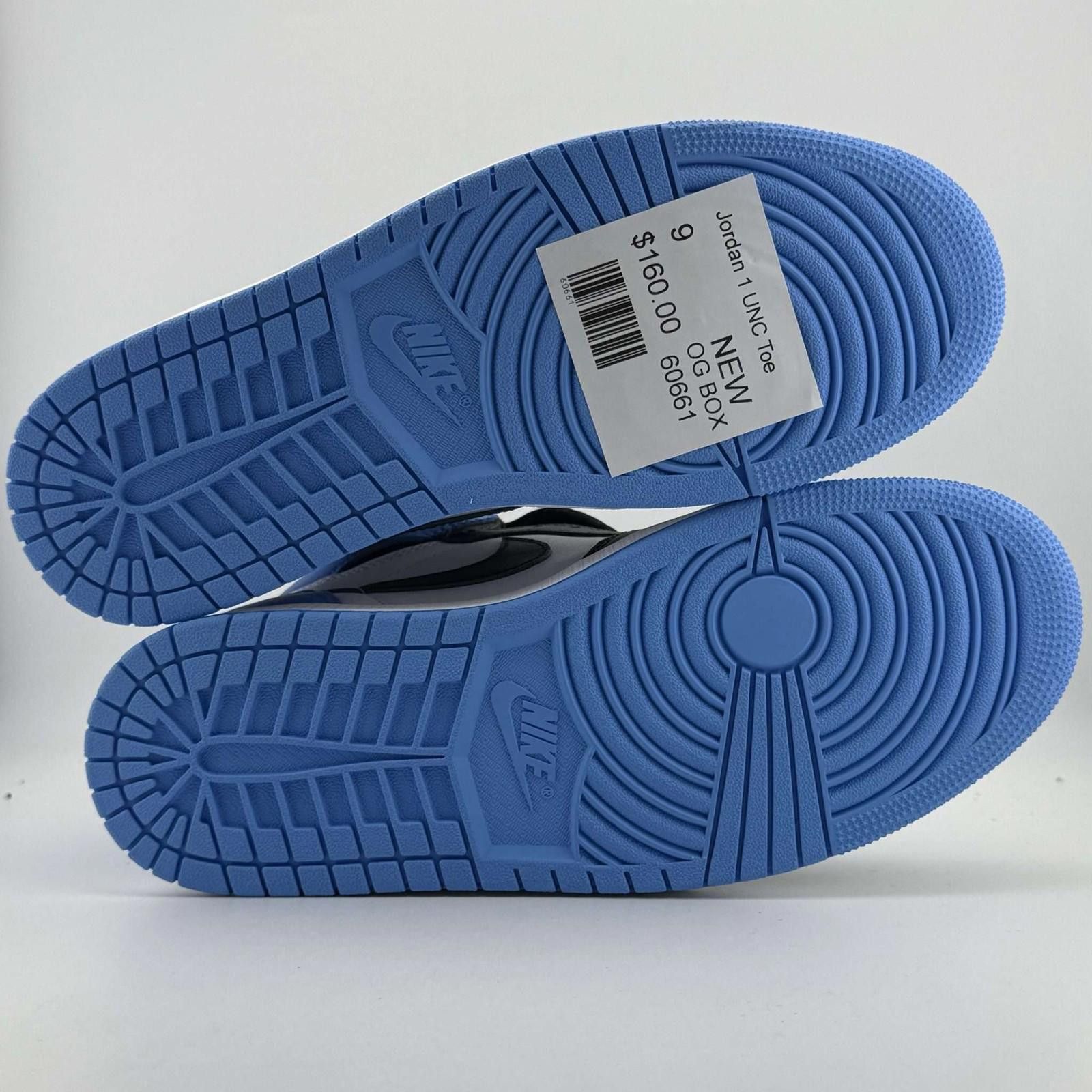 Jordan Brand Jordan 1 UNC Toe Sneakers US 9 New with Box DZ5485 400 Size US 9 / EU 42 - 6 Thumbnail