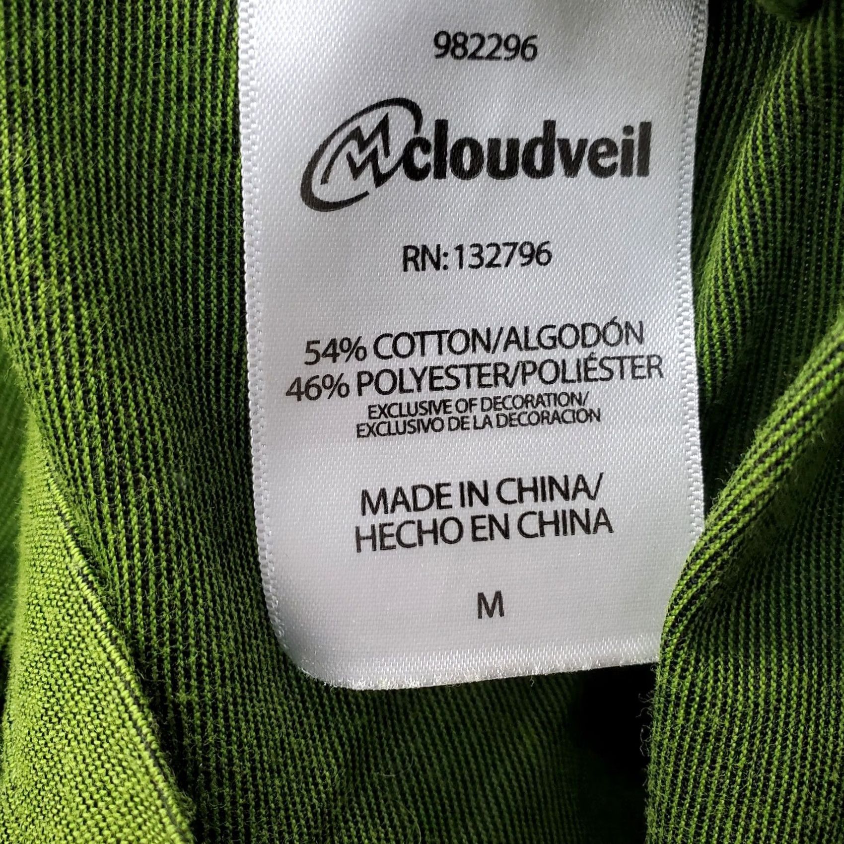 Vintage Cloudveil Active Shirt Mens M Green Cotton Long Sleeve Mock Neck Pullover Size US M / EU 48-50 / 2 - 6 Thumbnail