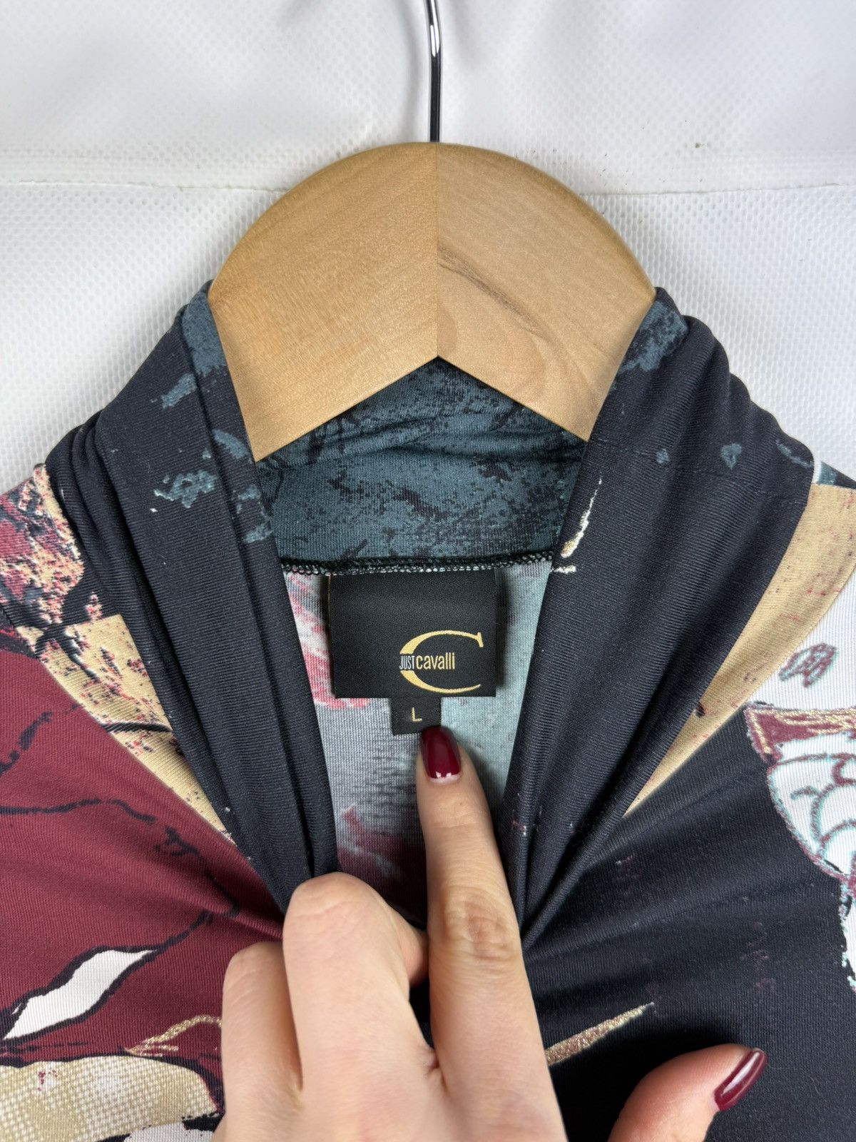 Just Cavalli × Roberto Cavalli Roberto Just Cavalli Japanese Pattern Nylon Sweater Tunic Size L / US 10 / IT 46 - 11 Thumbnail