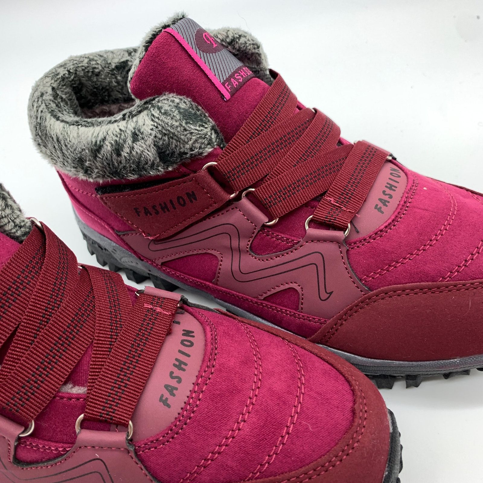 Other High-Top Boot Size 8 Burgundy & Purple Faux Fur Lined Size US 8 / IT 38 - 8 Thumbnail