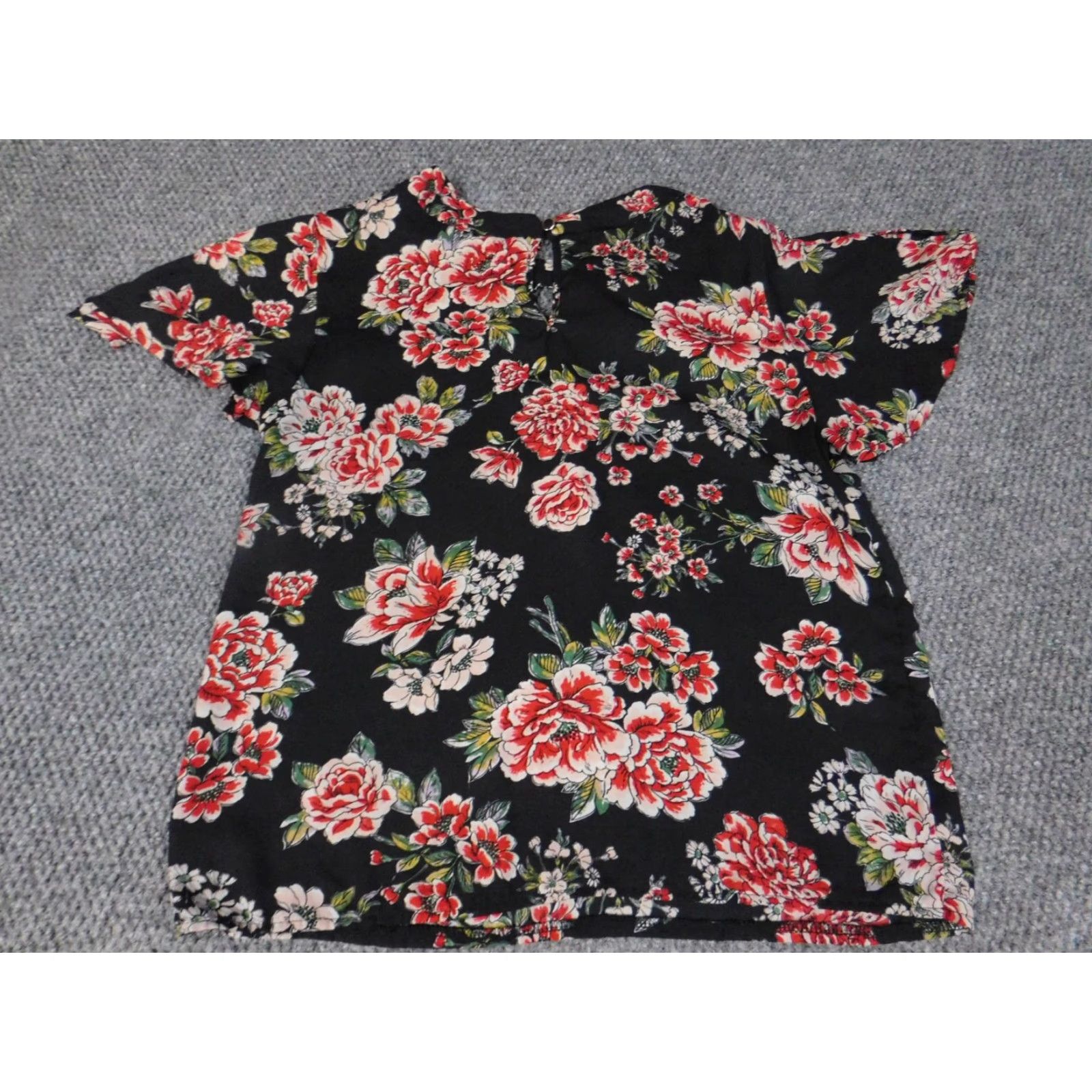 Vintage Persaya Womens Blouse Small black floral pullover Size S / US 4 / IT 40 - 6 Thumbnail
