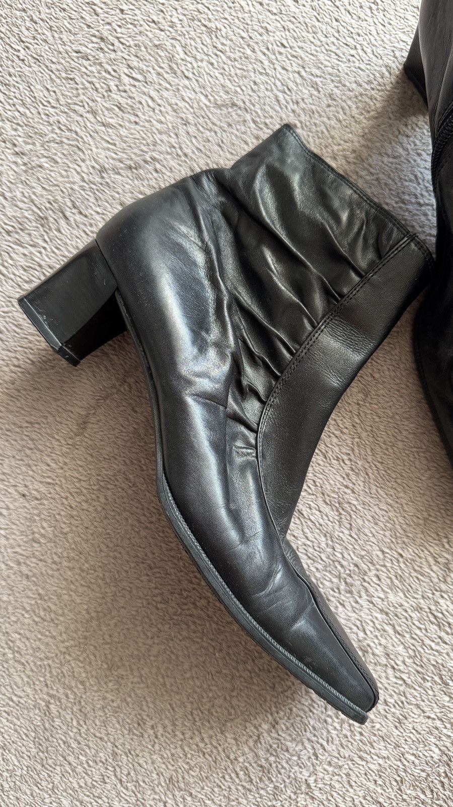 Genuine Leather Vintage Y2K Leather Ankle Boots Helmut Lang Vibe Size US 7 / IT 37 - 4 Thumbnail