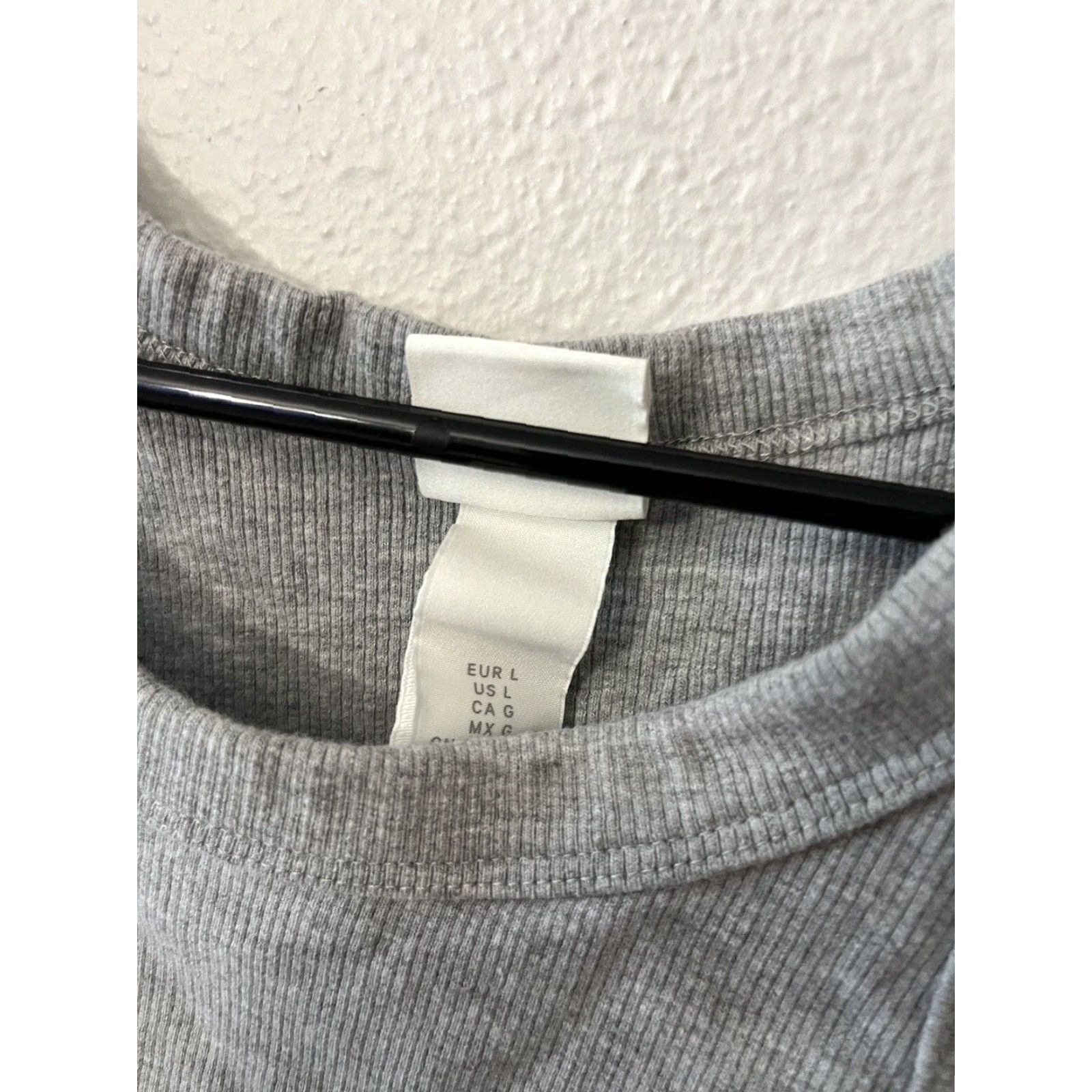 H&M H&M Gray Cropped Tank Top Women Large Solid Size L / US 10 / IT 46 - 2 Thumbnail