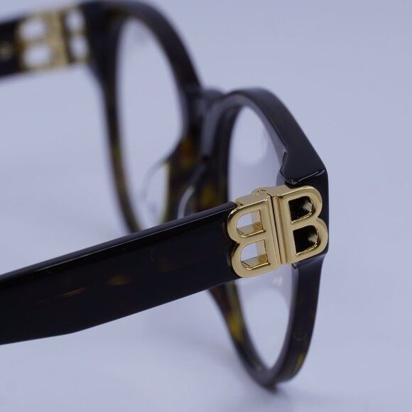 Balenciaga Balenciaga BB0173O 002 Eyeglasses Havana 51mm Round Frame Size ONE SIZE - 10 Thumbnail