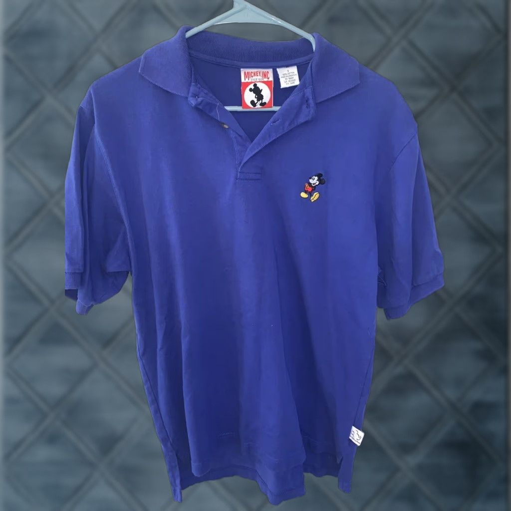 Vintage VINTAGE Mickey Inc Polo Shirt Unisex Adults Short Sleeve 90s Blue 100% Cotton Embroidered Polo Mens Womens Small Size US S / EU 44-46 / 1 - 1 Thumbnail
