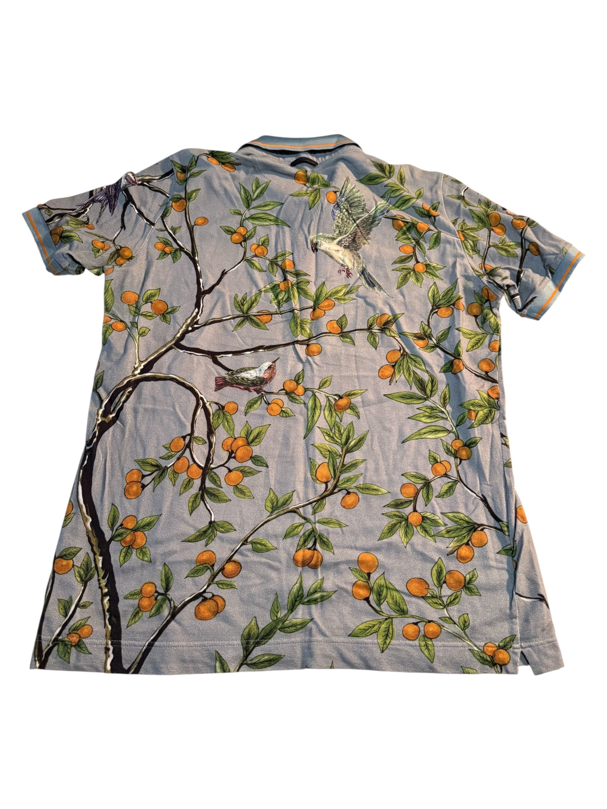 Dolce & Gabbana Dolce & Gabbana Parrot & Oranges Print Tropical Polo Shirt Size US L / EU 52-54 / 3 - 2 Thumbnail