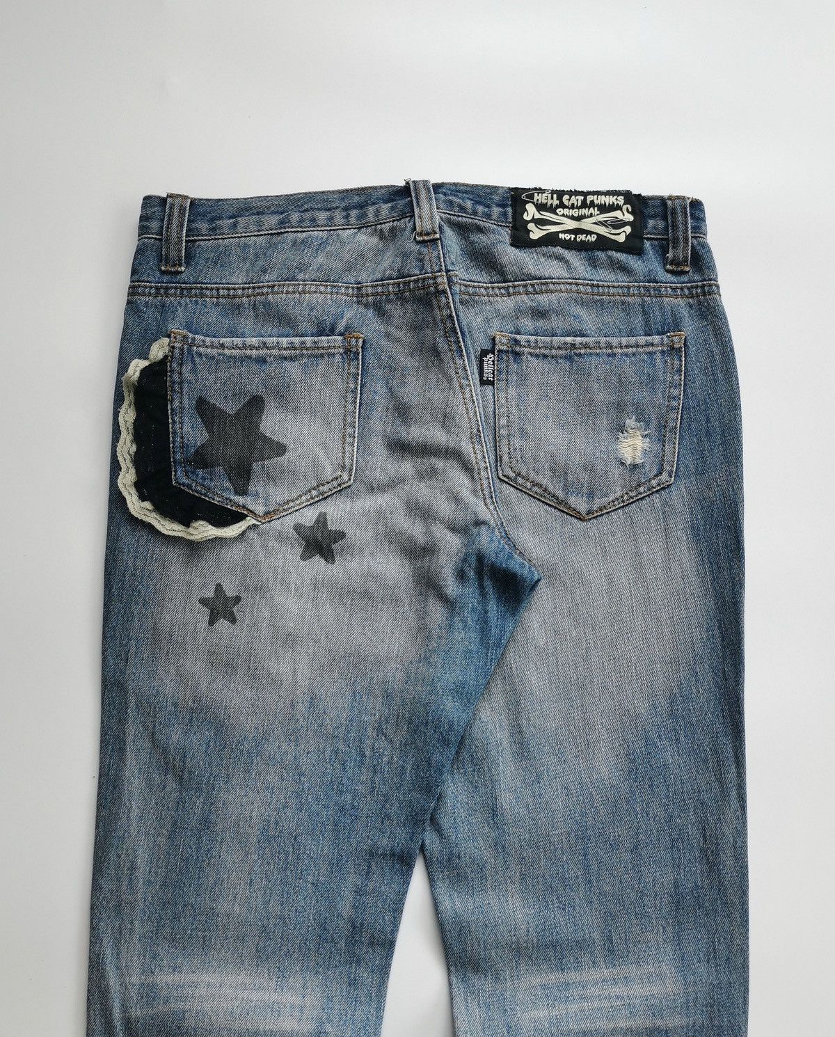Seditionaries Hell Cat Punks Treble Clef Pyramid Stud Zipper Jean Vivienne Size 30" / US 8 / IT 44 - 8 Thumbnail