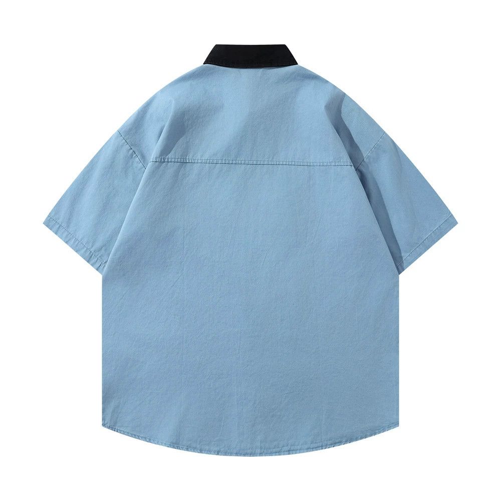 Japanese Brand × Vintage American style men's inkjet pocket zipper cargo lapel shirt Size US M / EU 48-50 / 2 - 2 Thumbnail