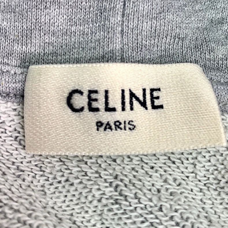 Celine Grey Logo Print Hooded Sweatshirt Size US S / EU 44-46 / 1 - 6 Thumbnail