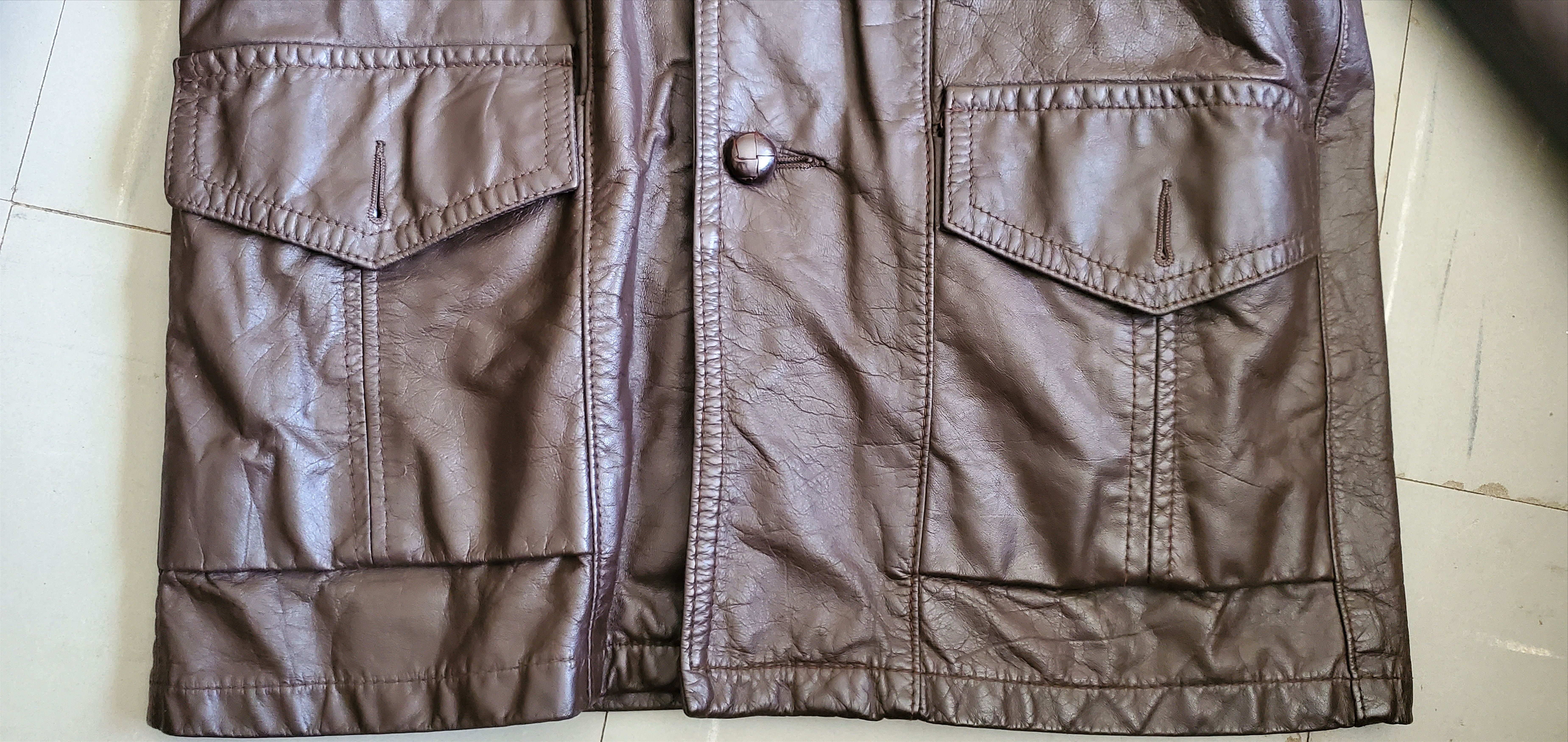 Sears Sears Lined Brown Leather Classic Jacket Size US XS / EU 42 / 0 - 2 Thumbnail