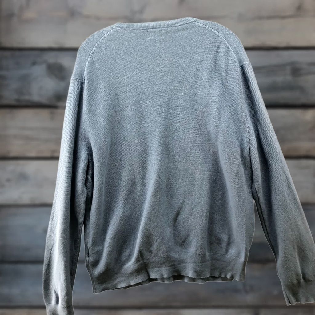 J.Crew J. Crew Cotton Crewneck Sweater Mens XL Garter Stitch Blue Pullover Size US XL / EU 56 / 4 - 1 Thumbnail