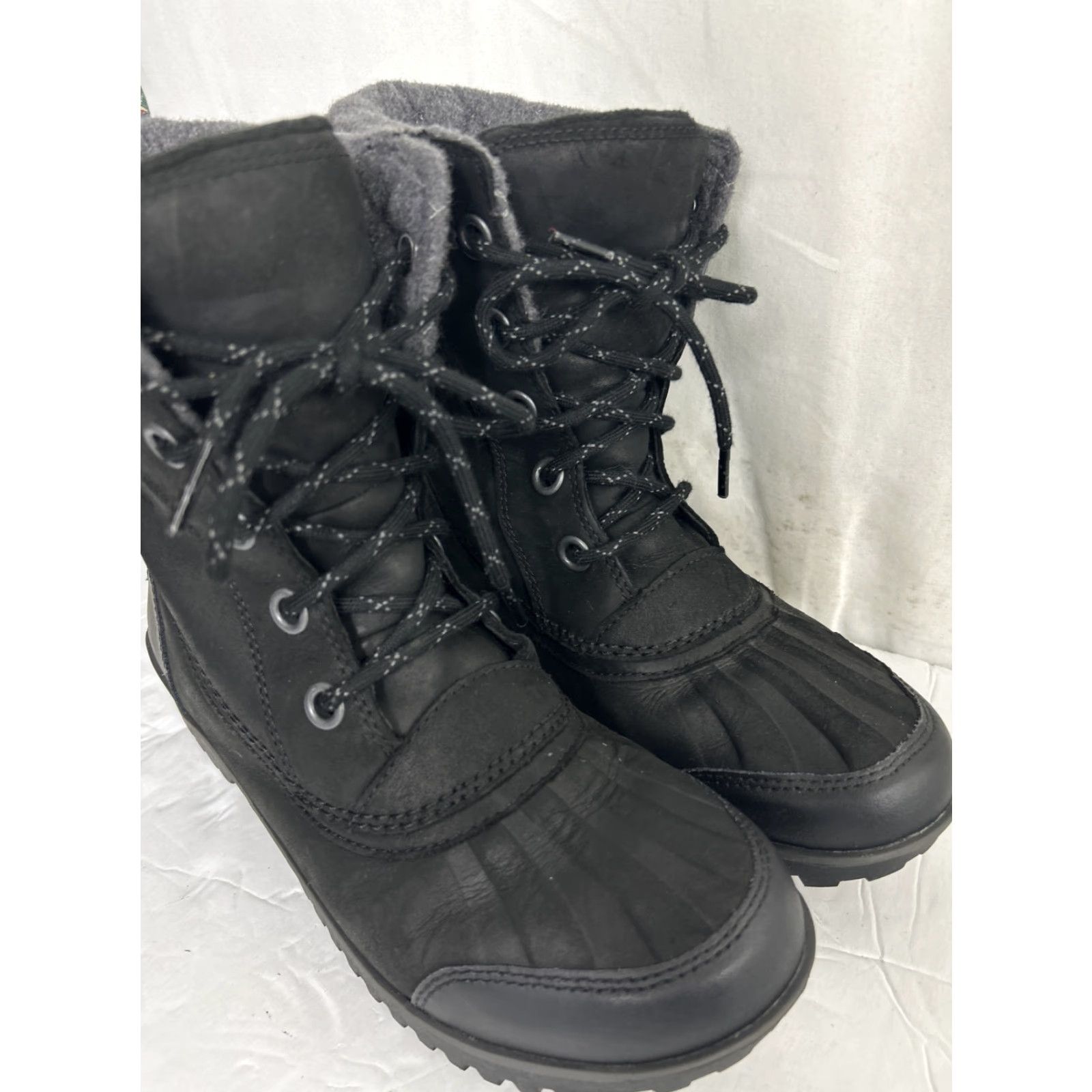 SOREL Sorel Meribel Lace Up Black Leather Boot Women Size 8 Winter Shoe Boots Size US 8 / IT 38 - 3 Thumbnail