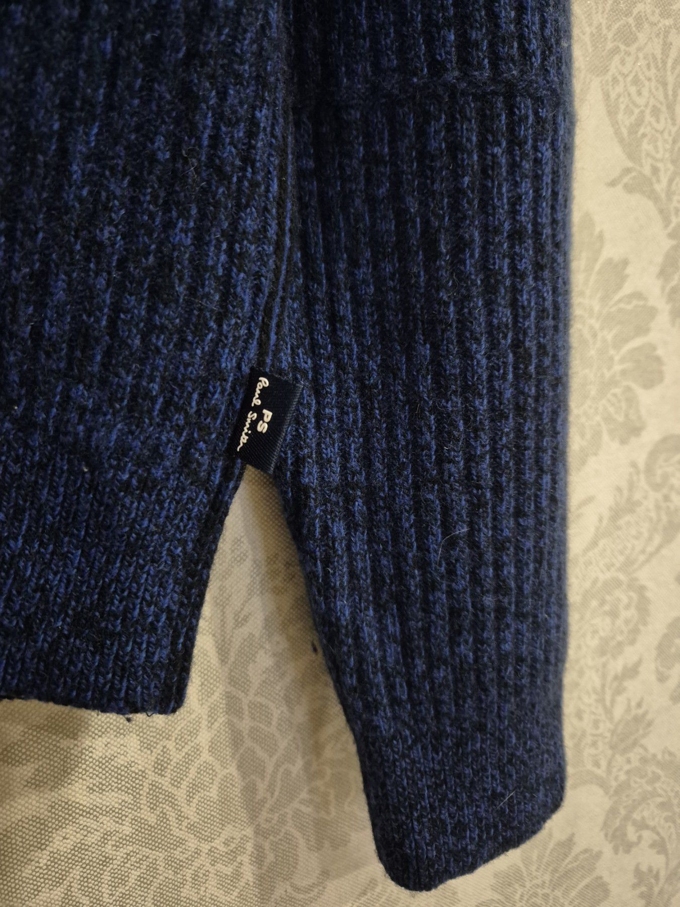 Paul Smith PS Paul Smith Wool Men's Navy Blue Quarter-Zip Knit Sweater Size US L / EU 52-54 / 3 - 10 Thumbnail