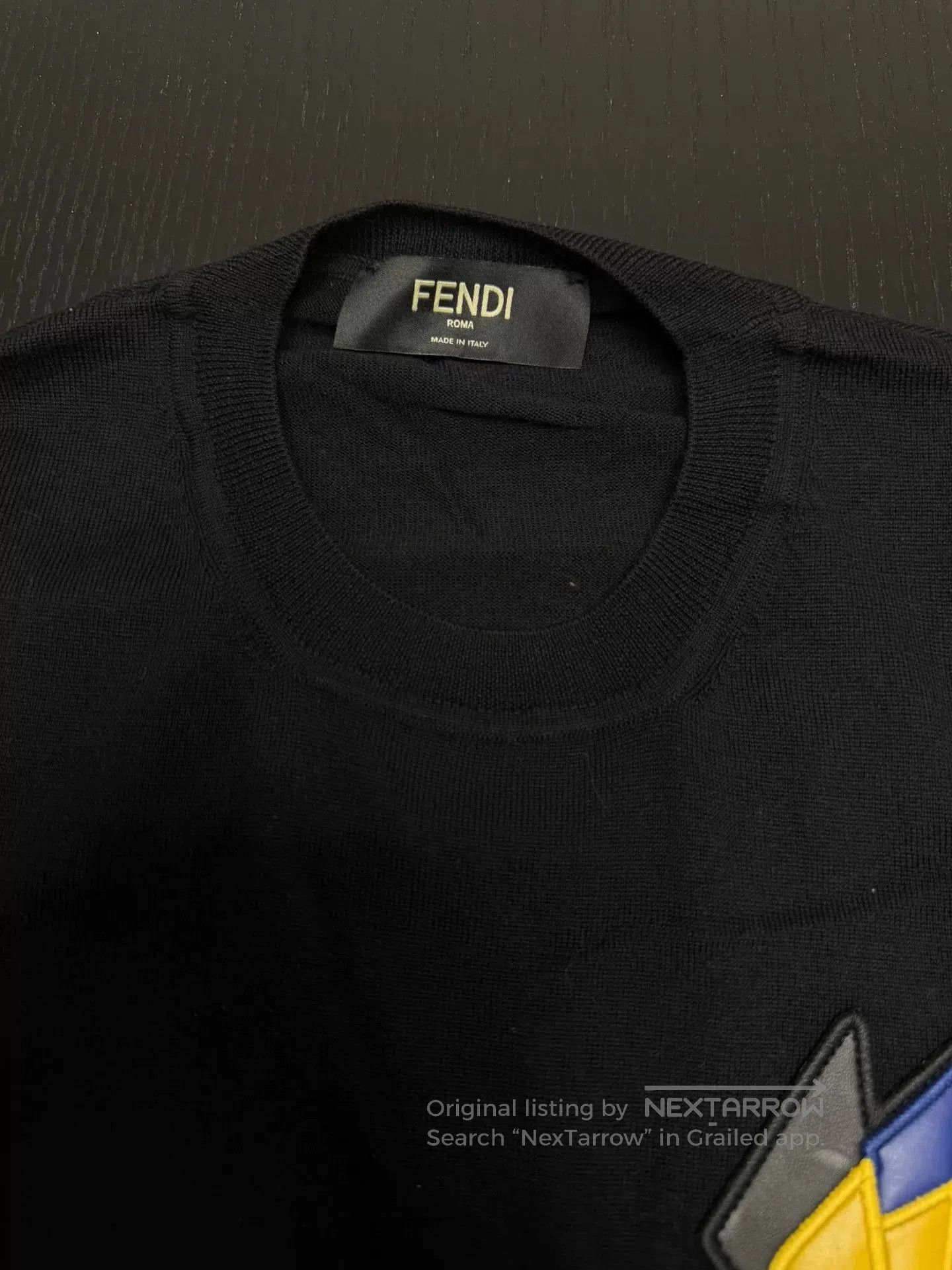 Fendi fendi black sweater with monster design. Size US L / EU 52-54 / 3 - 3 Thumbnail