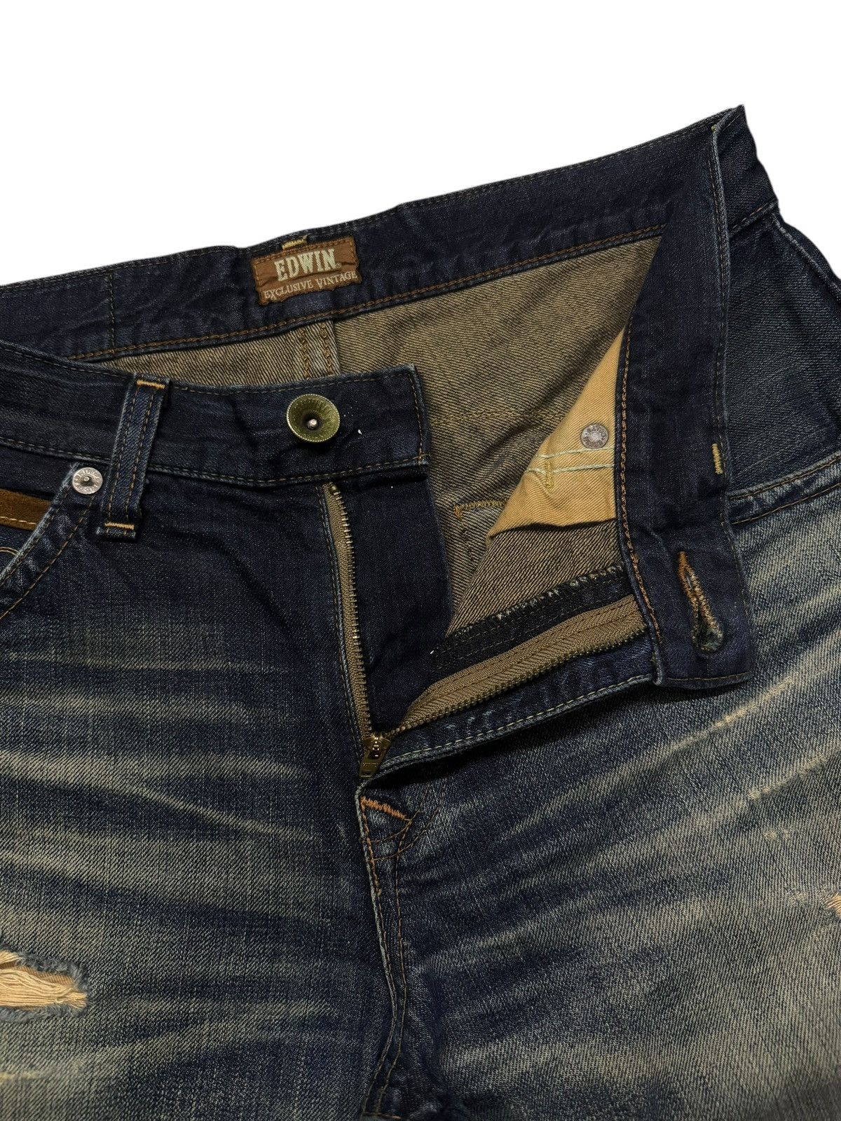 Edwin EDWIN 00s EVS403 Exclusive Vintage Japan Made Denim Jeans 33 Size US 33 - 10 Thumbnail