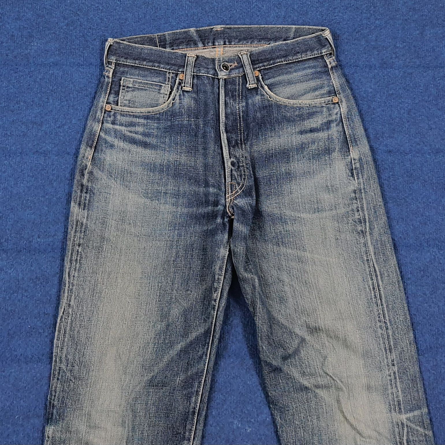 The Real McCoy's Vintage Joe McCoy Repro WW2 Selvedge Denim Jeans E1N37 Size US 29 - 2 Thumbnail