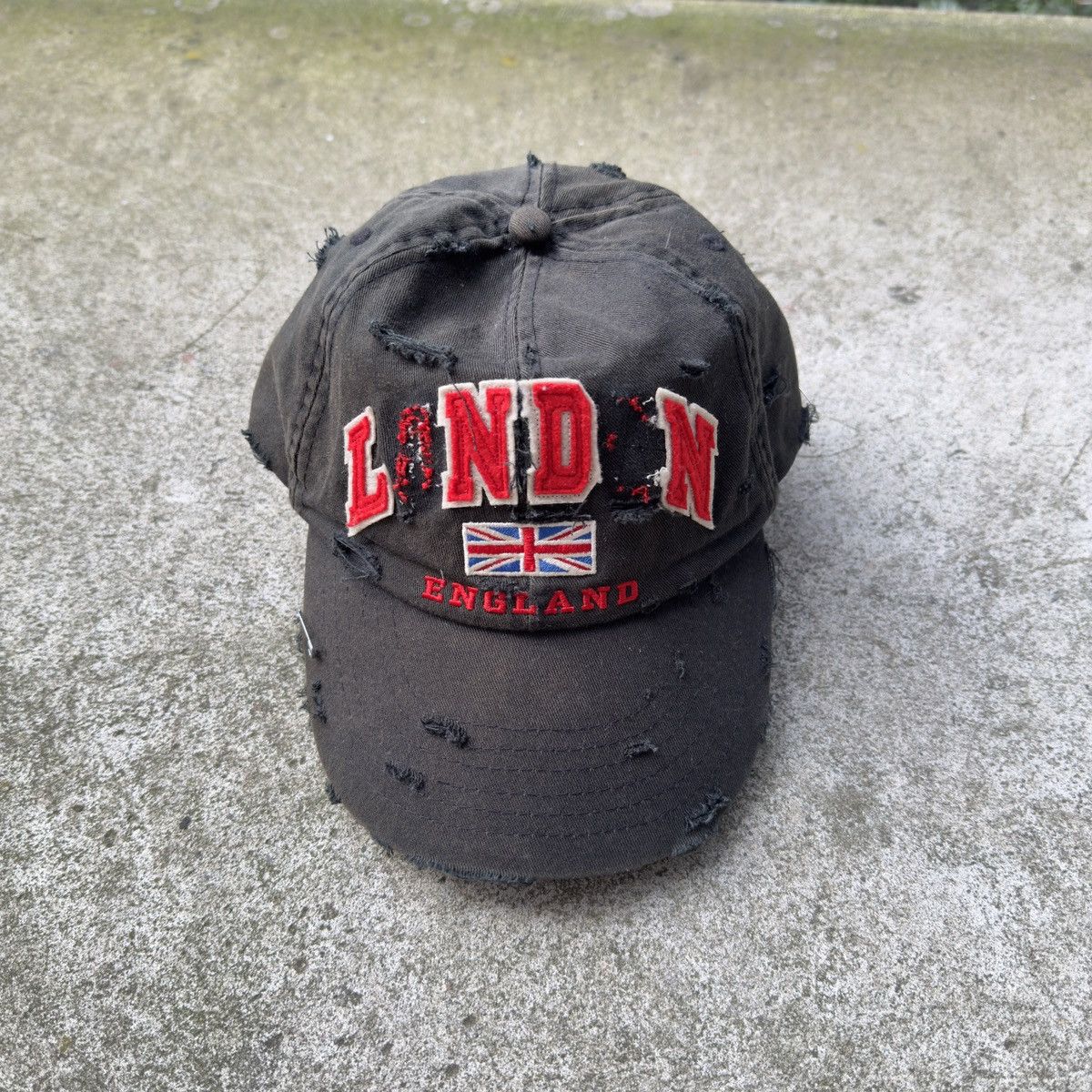 Vintage Thrashed Faded Distressed London Hat ERD Grunge Punk Size ONE SIZE - 14 Thumbnail