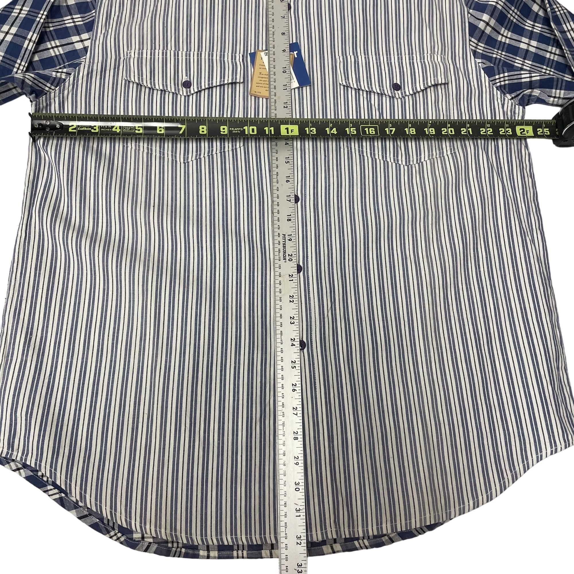 Wrangler NOS New Vtg Wrangler Blue Stripe ROEDO GARTH Shirt Size US L / EU 52-54 / 3 - 6 Thumbnail
