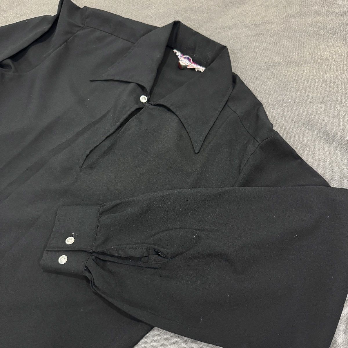 Other 1970s PEACOCK COLLAR DISCO DRESS SHIRT Size 40R - 3 Thumbnail