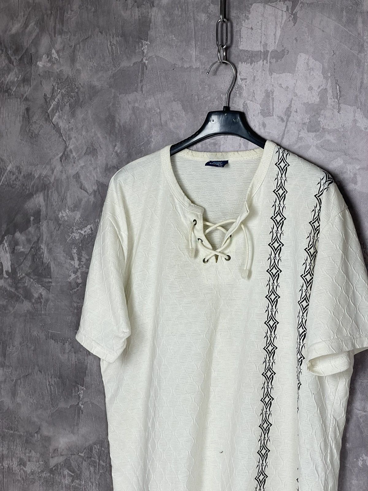 Japanese Brand × Vintage Avant Garde Y2K Designer Retro Knit shirt Tee Size US L / EU 52-54 / 3 - 7 Thumbnail