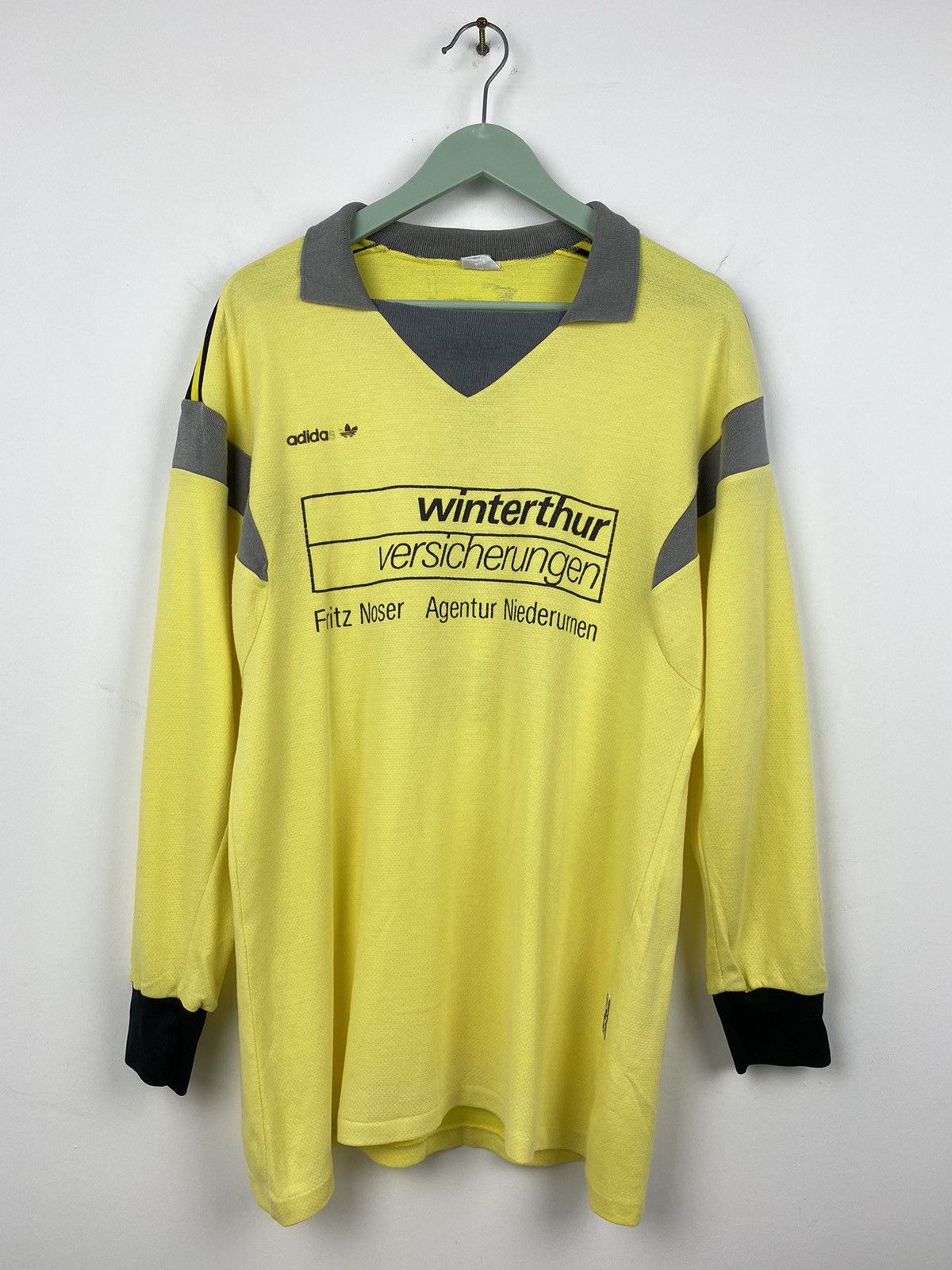 Adidas Vintage Adidas Winterthur #6 1980s Ventex Soccer Jersey Size US L / EU 52-54 / 3 - 2 Thumbnail