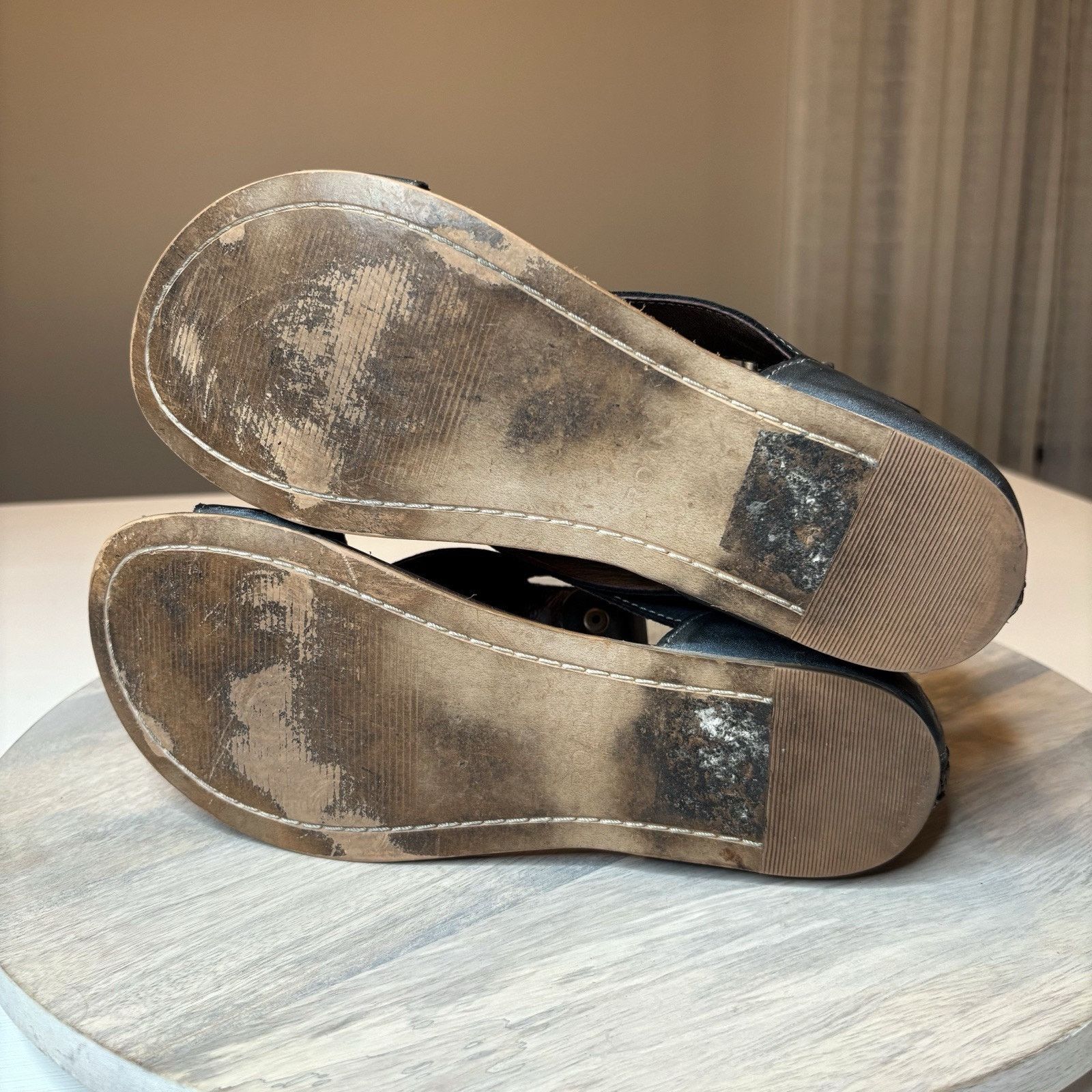 Bed Stu Bed Stu Roan Hali Black Leather Slingback Sandals Size 7.5 Size US 7.5 / IT 37.5 - 10 Thumbnail
