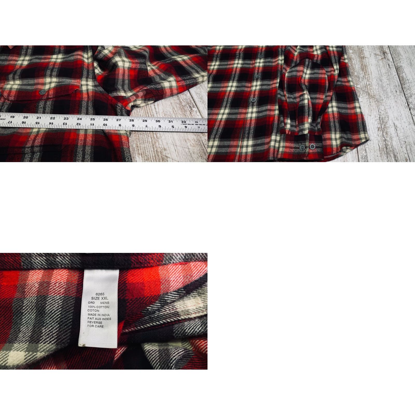 Vintage Woolrich Flannel Shirt Mens 2XL Red Plaid Button Long Sleeve Cotton Heavyweight Size US XXL / EU 58 / 5 - 8 Thumbnail