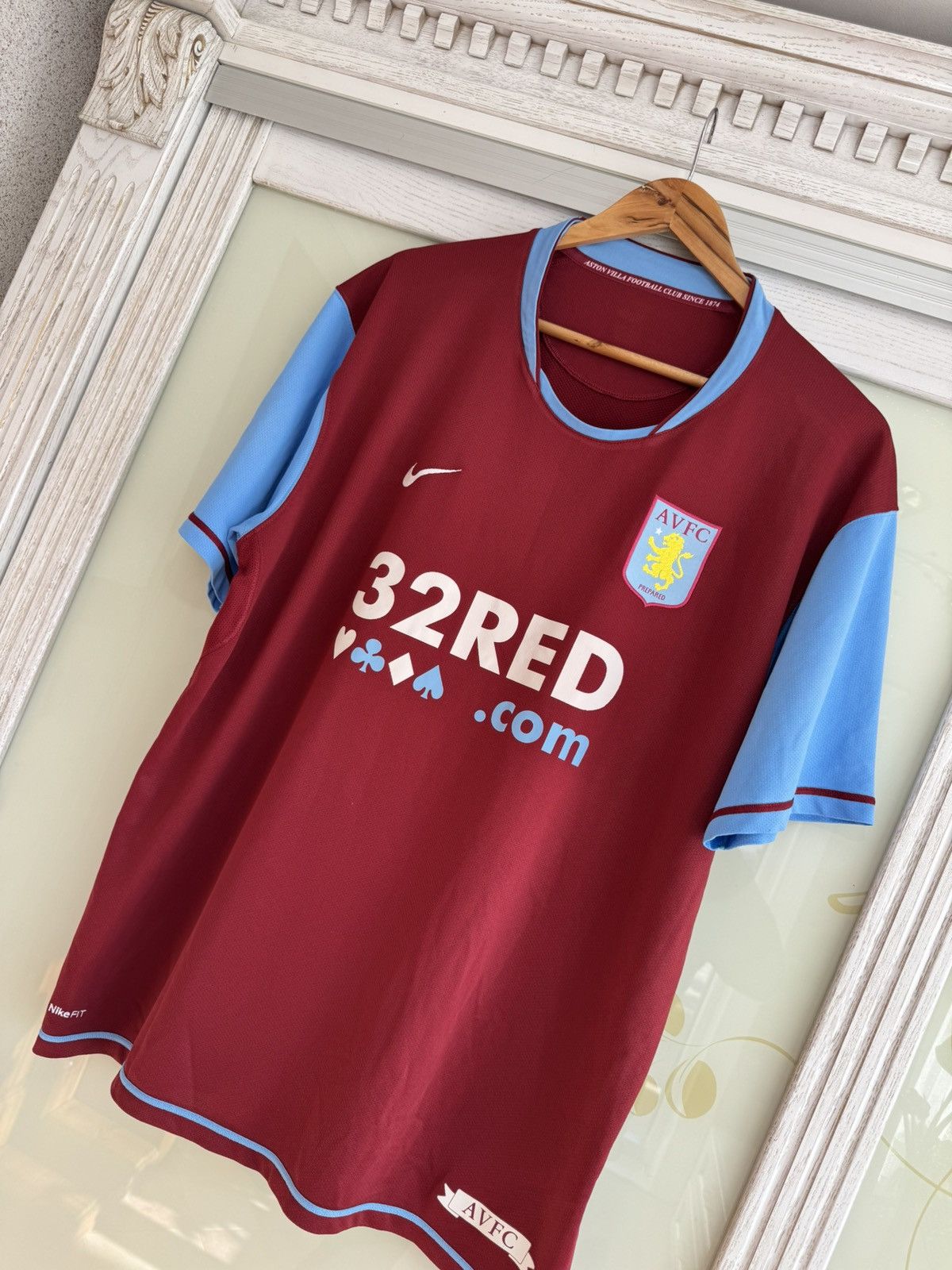 Nike × Vintage Vintage Aston Villa 2007-2008 Home Soccer Jersey Football Kit Size US XXL / EU 58 / 5 - 3 Thumbnail