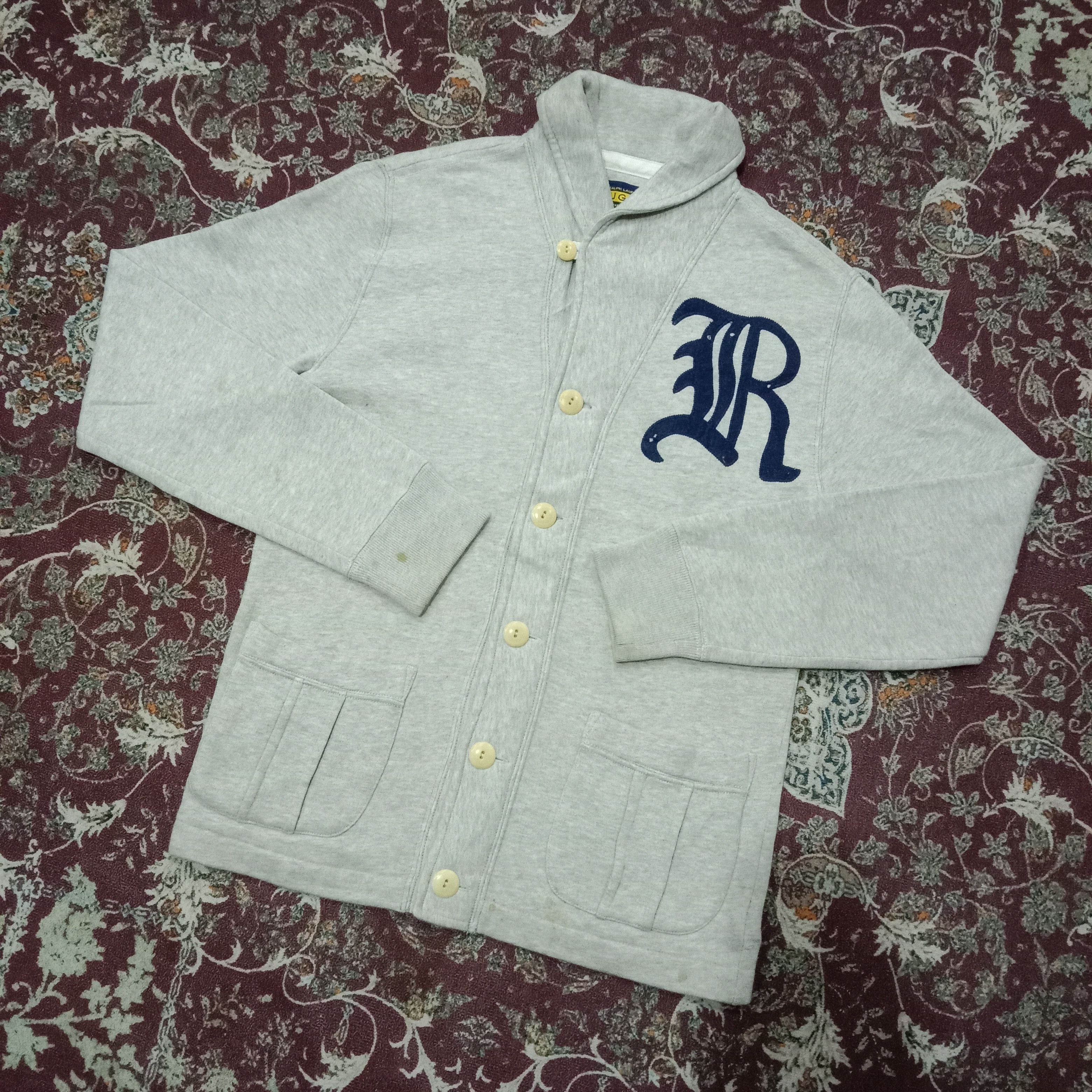 Ralph Lauren × Rugby Ralph Lauren × Vintage Vintage Ralph Lauren Rugby Shawl Collar Cardigan Size US S / EU 44-46 / 1 - 1 Thumbnail