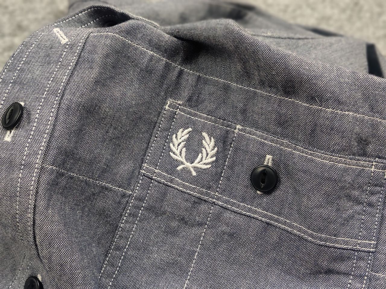 Fred Perry Fred Perry Logo Long sleeve button blue classic fit shirt Size US L / EU 52-54 / 3 - 12 Thumbnail